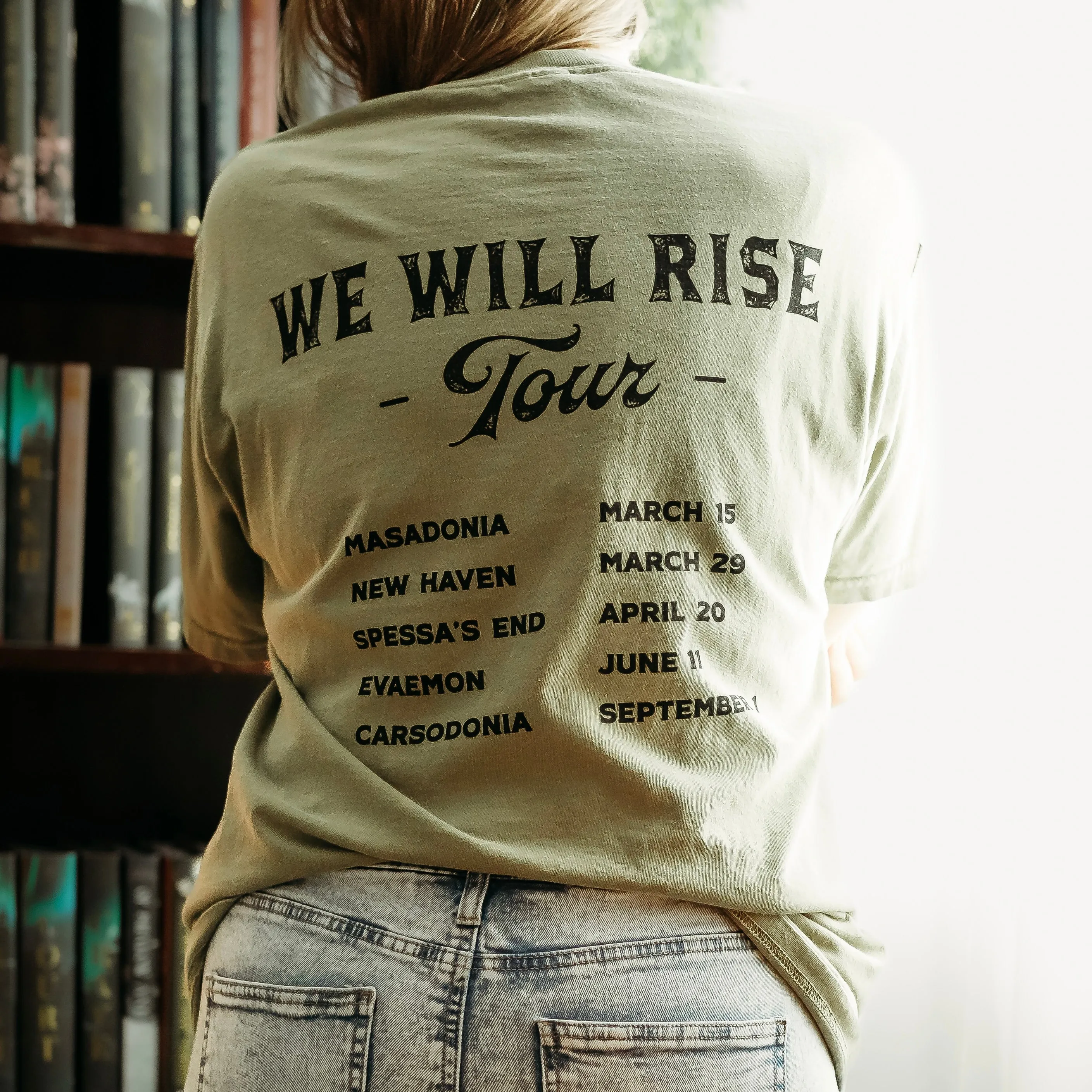 Blood and Ash Inspired: We Will Rise Tour Heavy Weight Tee sold by The Bookish Box product image thumbnail 4