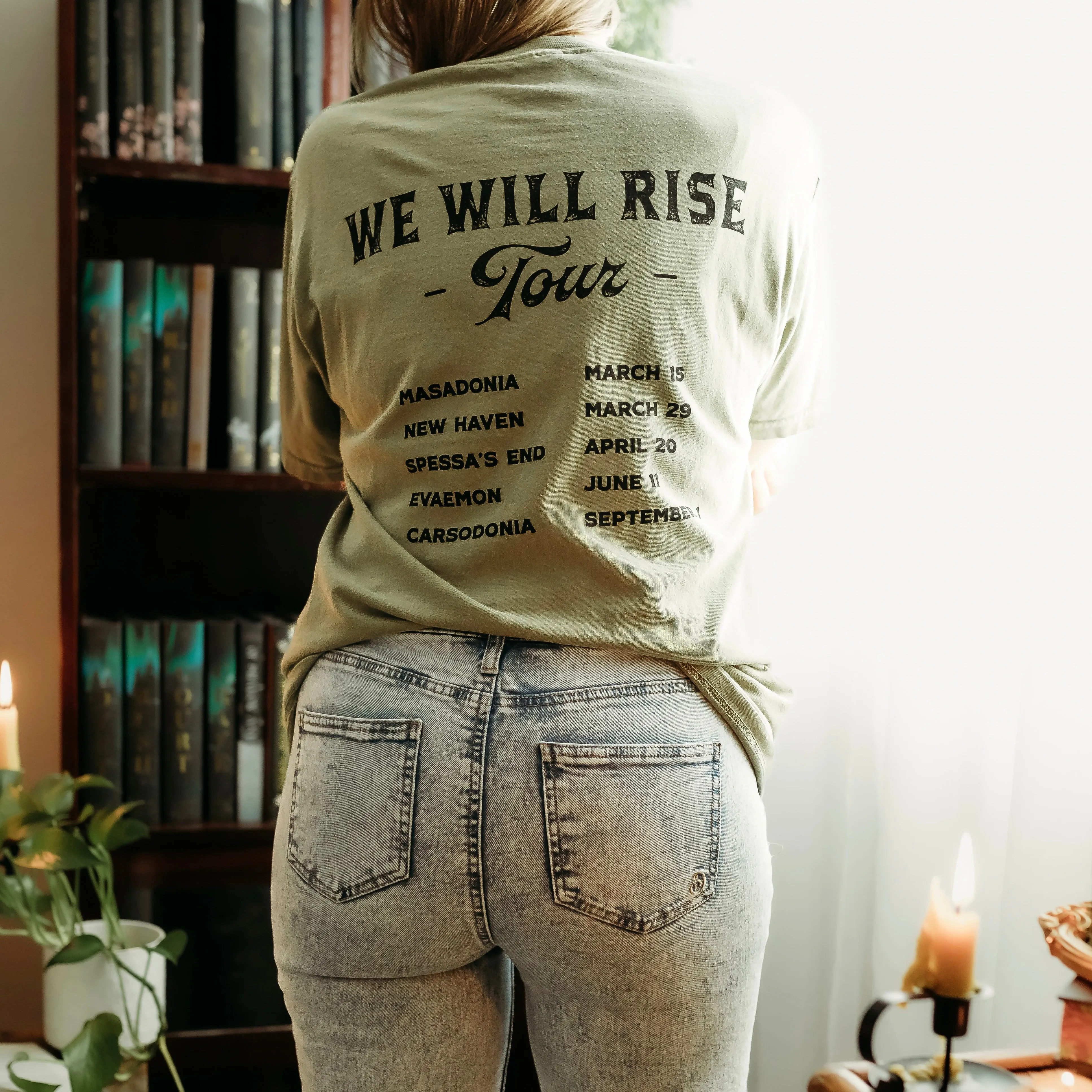 Blood and Ash Inspired: We Will Rise Tour Heavy Weight Tee sold by The Bookish Box product image thumbnail 5
