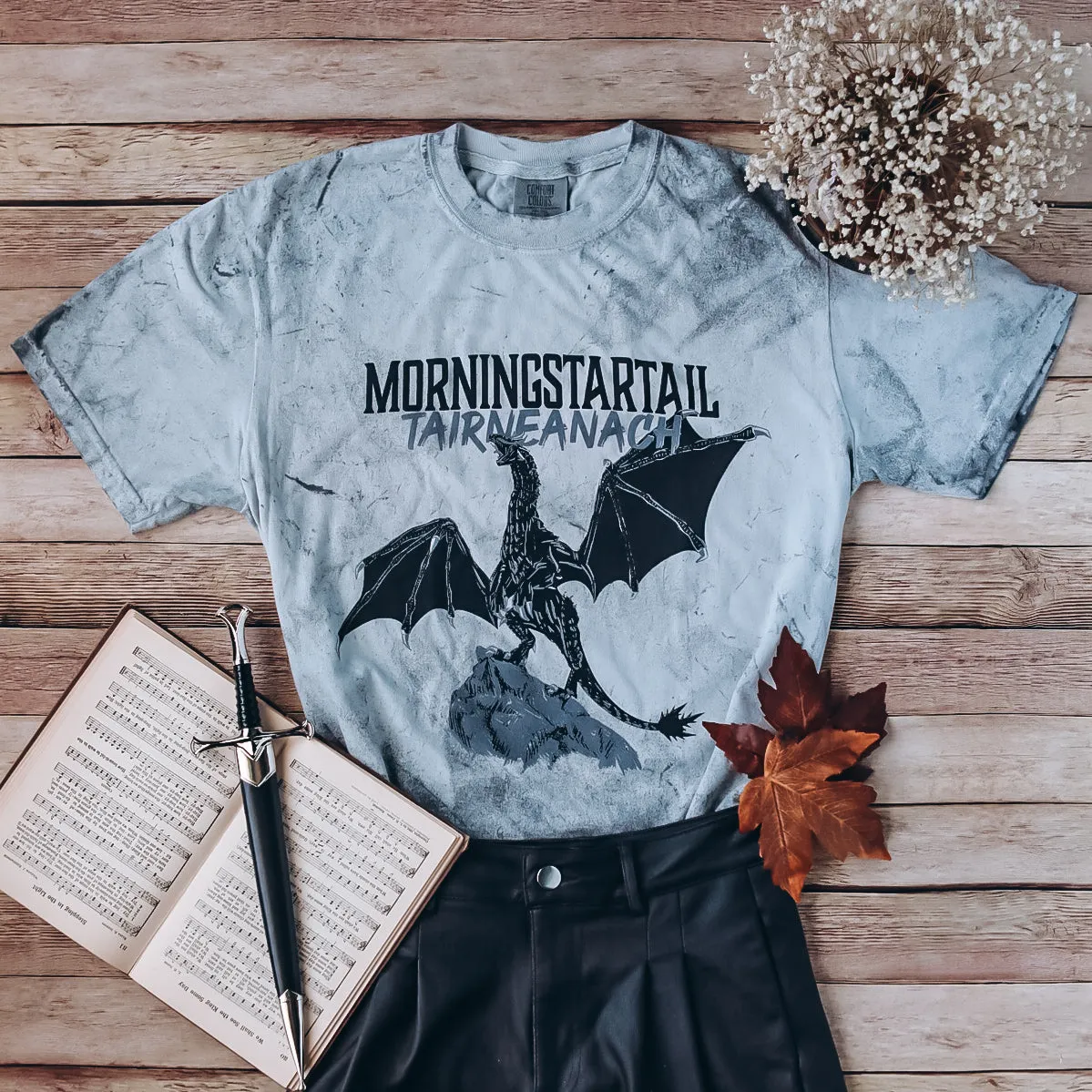 Fourth Wing Inspired: Morningstartail Heavy Weight Tee sold by The Bookish Box product image thumbnail 4