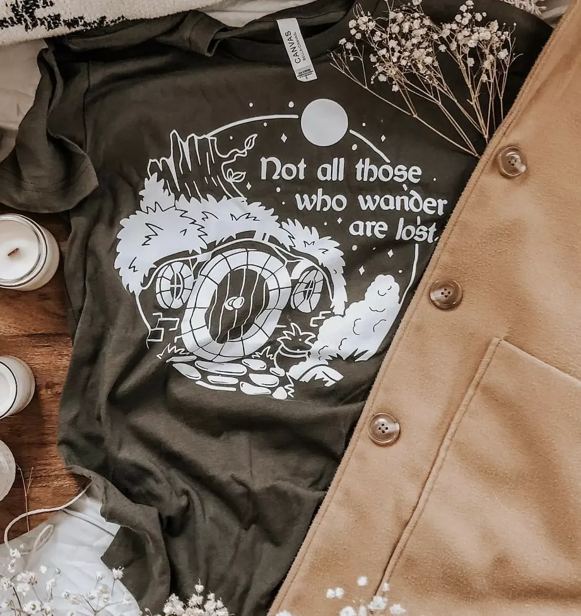 Lord of the Rings Inspired: Not All Who Wander Tee sold by The Bookish Box product image thumbnail 2