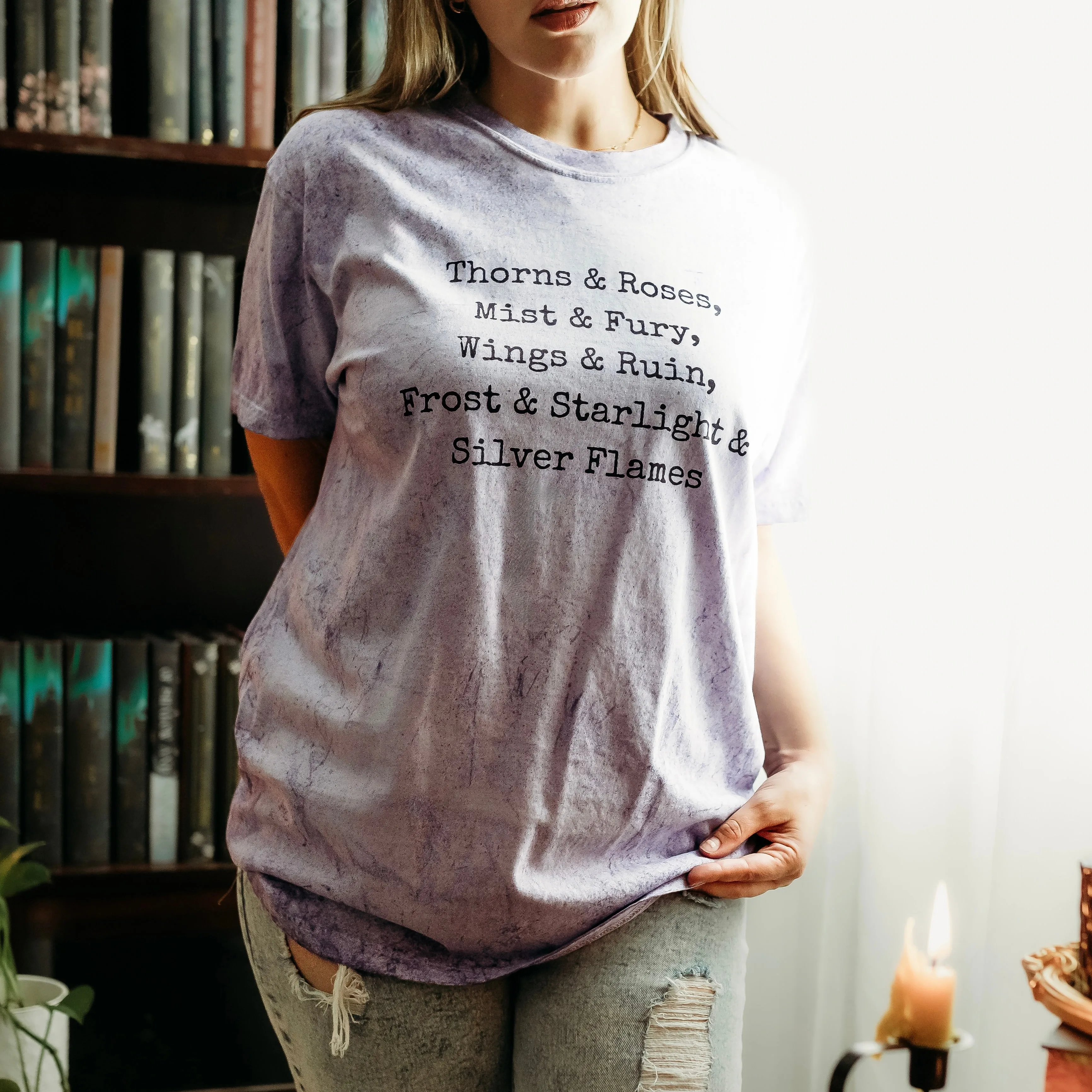 A Court of Thorns and Roses Inspired: A Court of Titles Heavy Weight Tee sold by The Bookish Box product image thumbnail 3