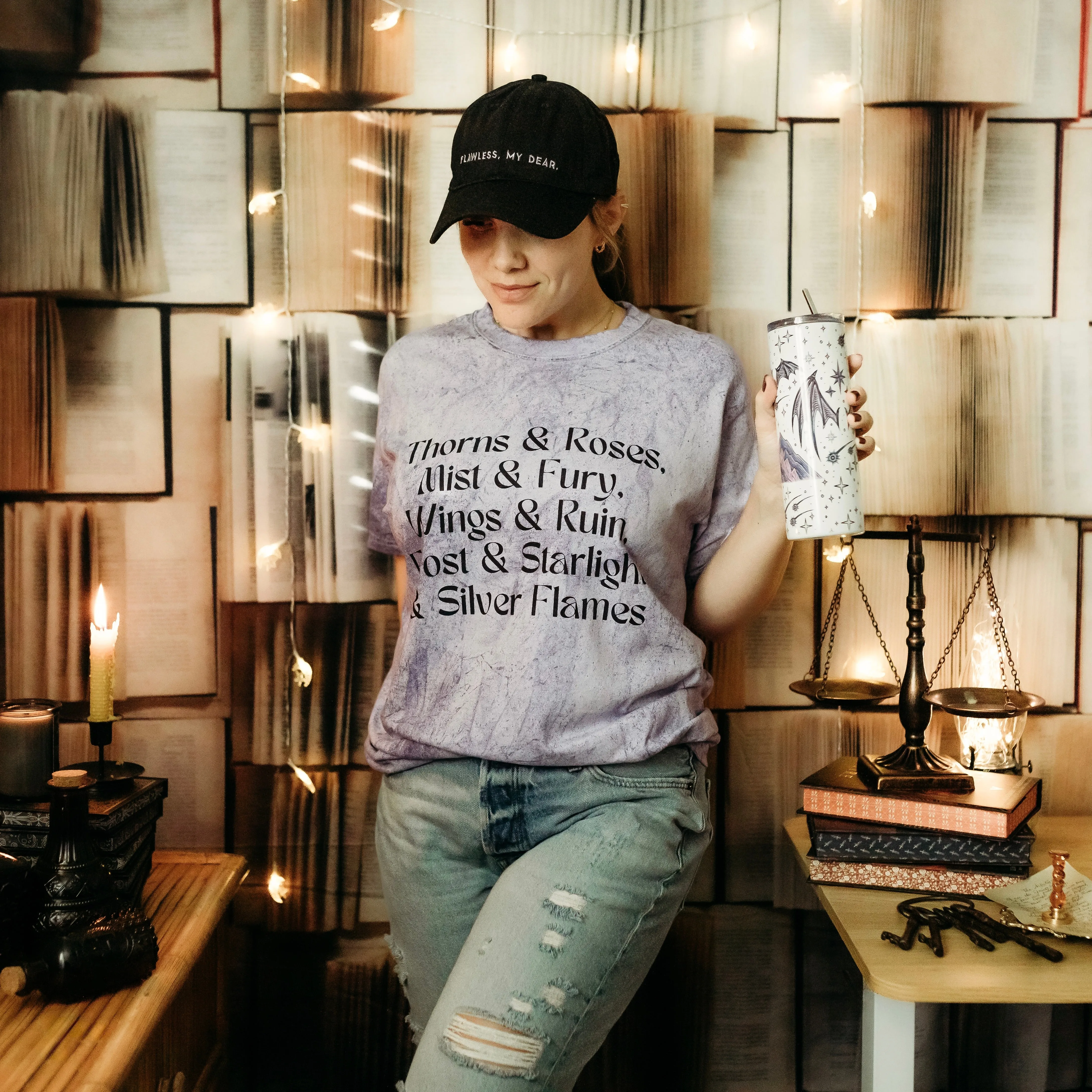 A Court of Thorns and Roses Inspired: A Court of Titles Heavy Weight Tee sold by The Bookish Box product image thumbnail 2