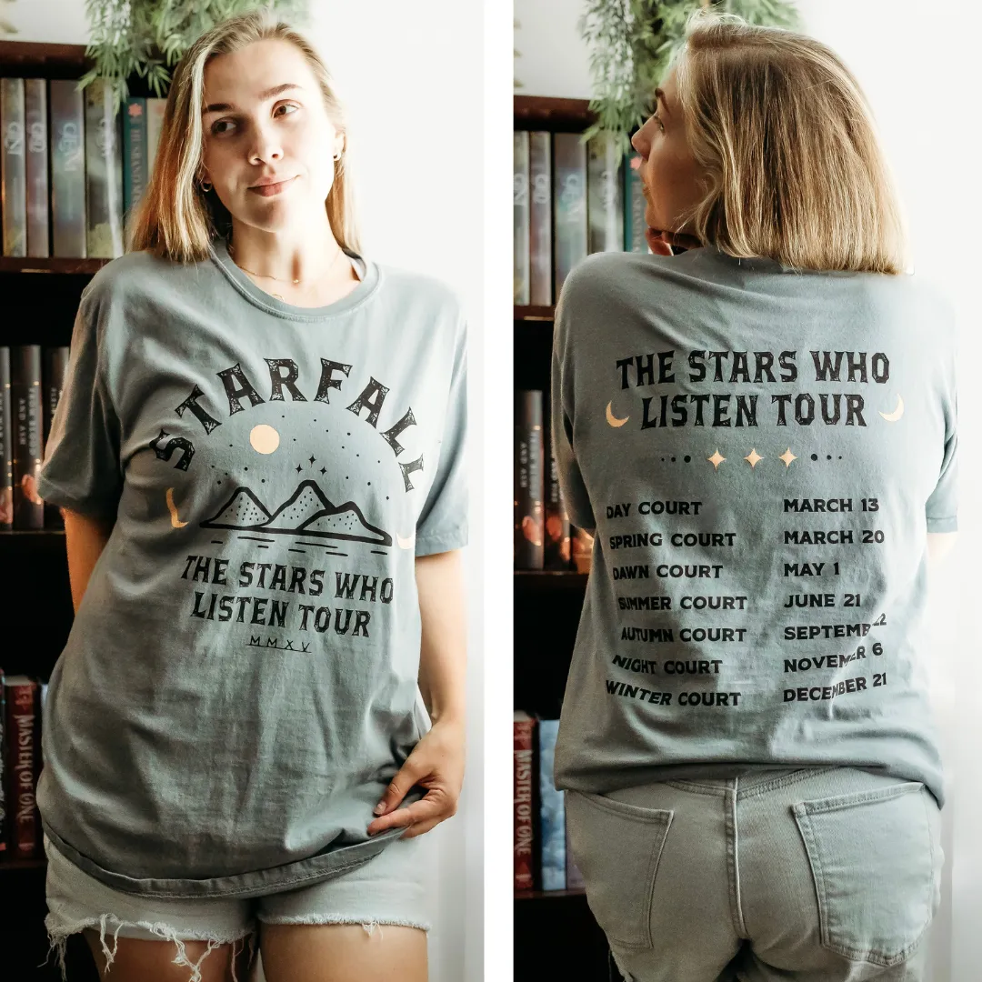 A Court of Thorns and Roses Inspired: Stars Who Listen Tour Heavy Weight Tee sold by The Bookish Box
