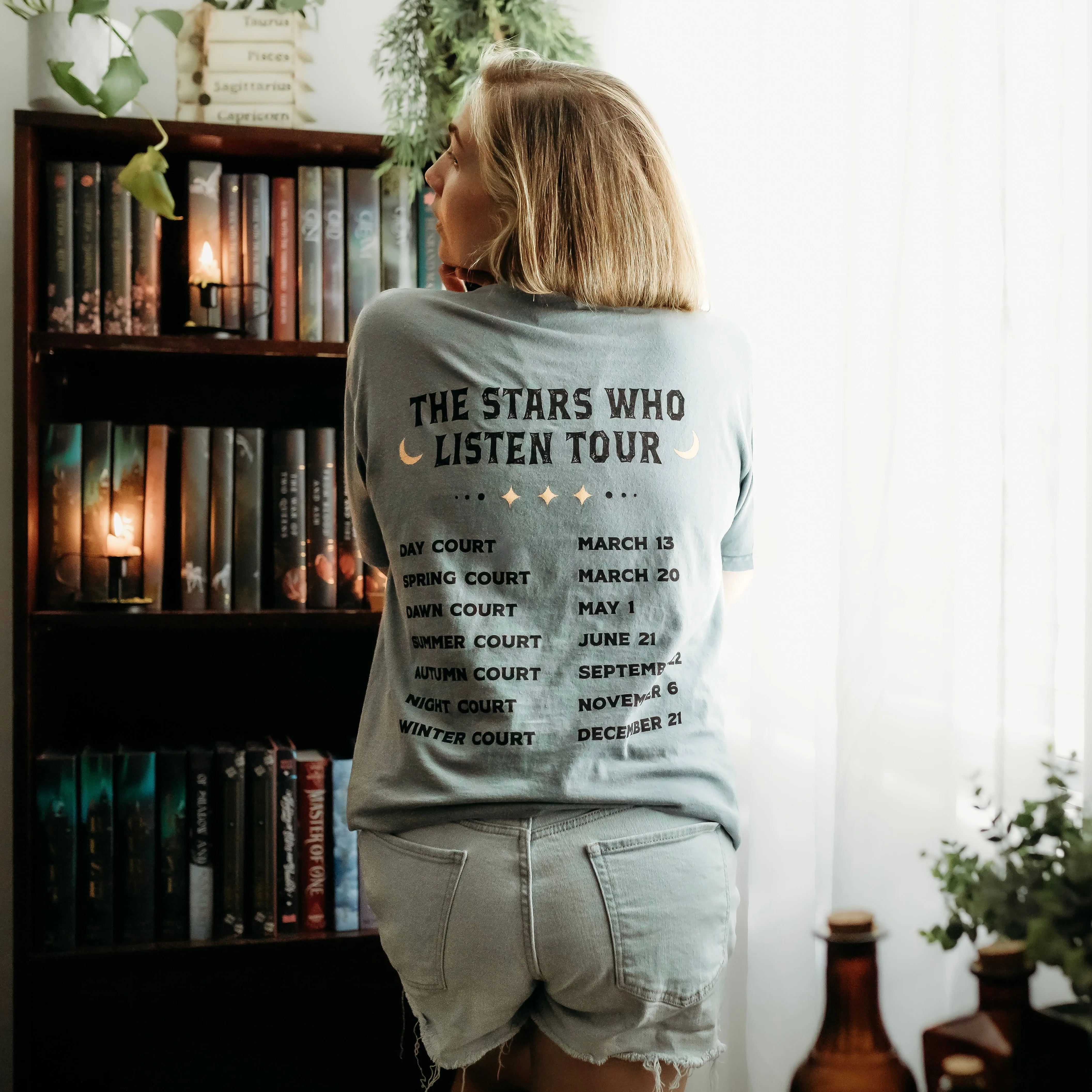 A Court of Thorns and Roses Inspired: Stars Who Listen Tour Heavy Weight Tee sold by The Bookish Box product image thumbnail 3