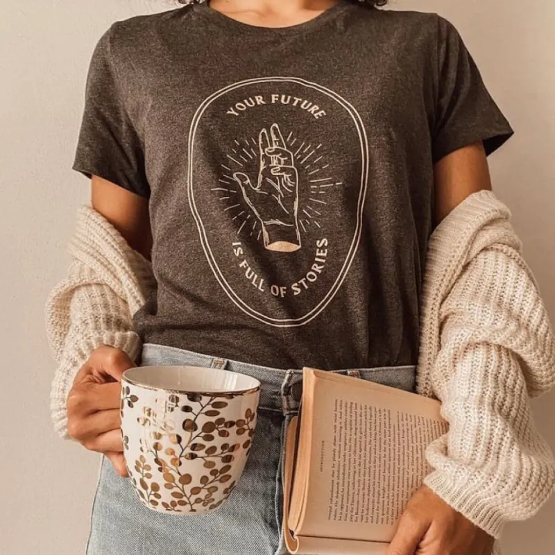 Future Is Full Of Stories Tee sold by The Bookish Box