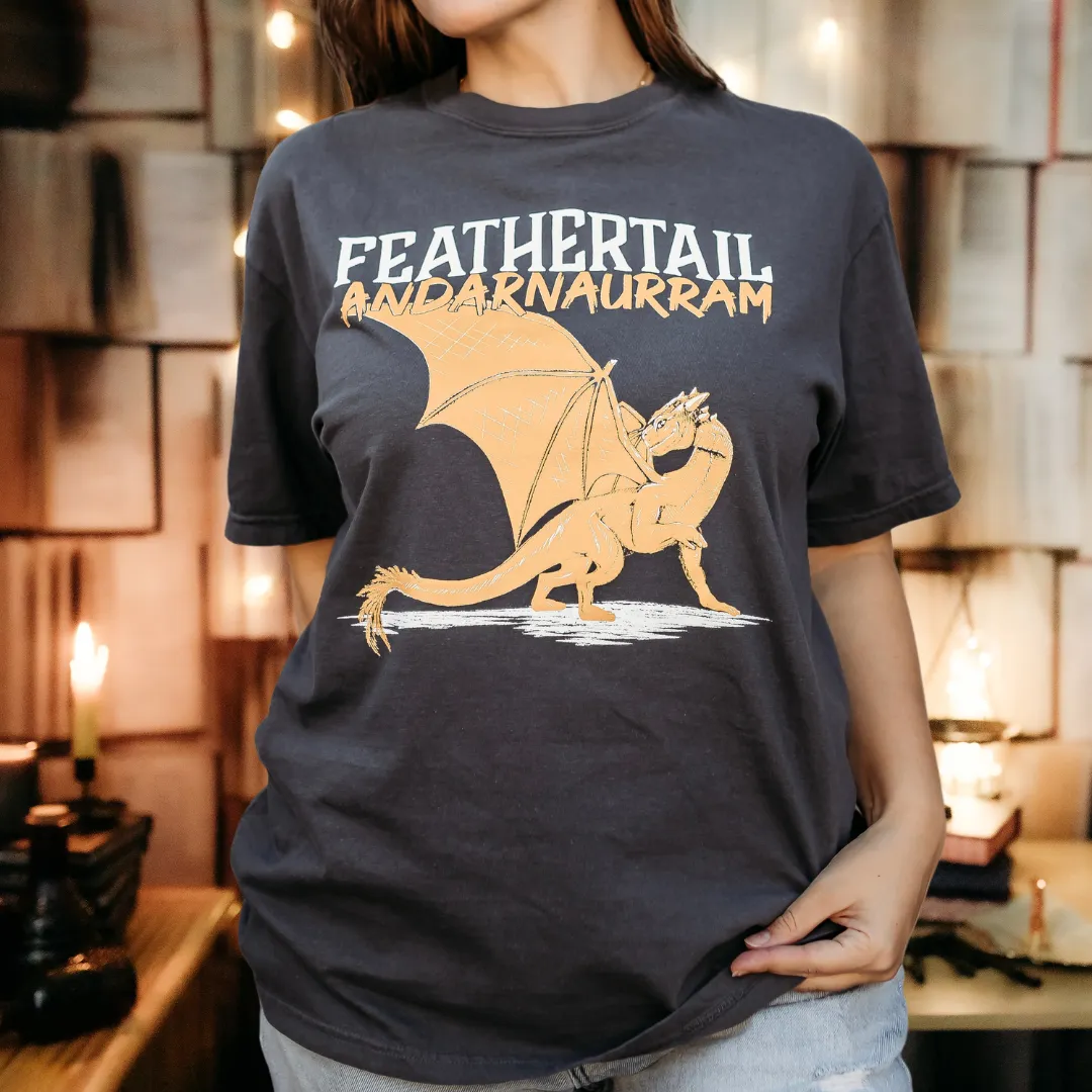 Fourth Wing Inspired: Feathertail Heavy Weight Tee sold by The Bookish Box