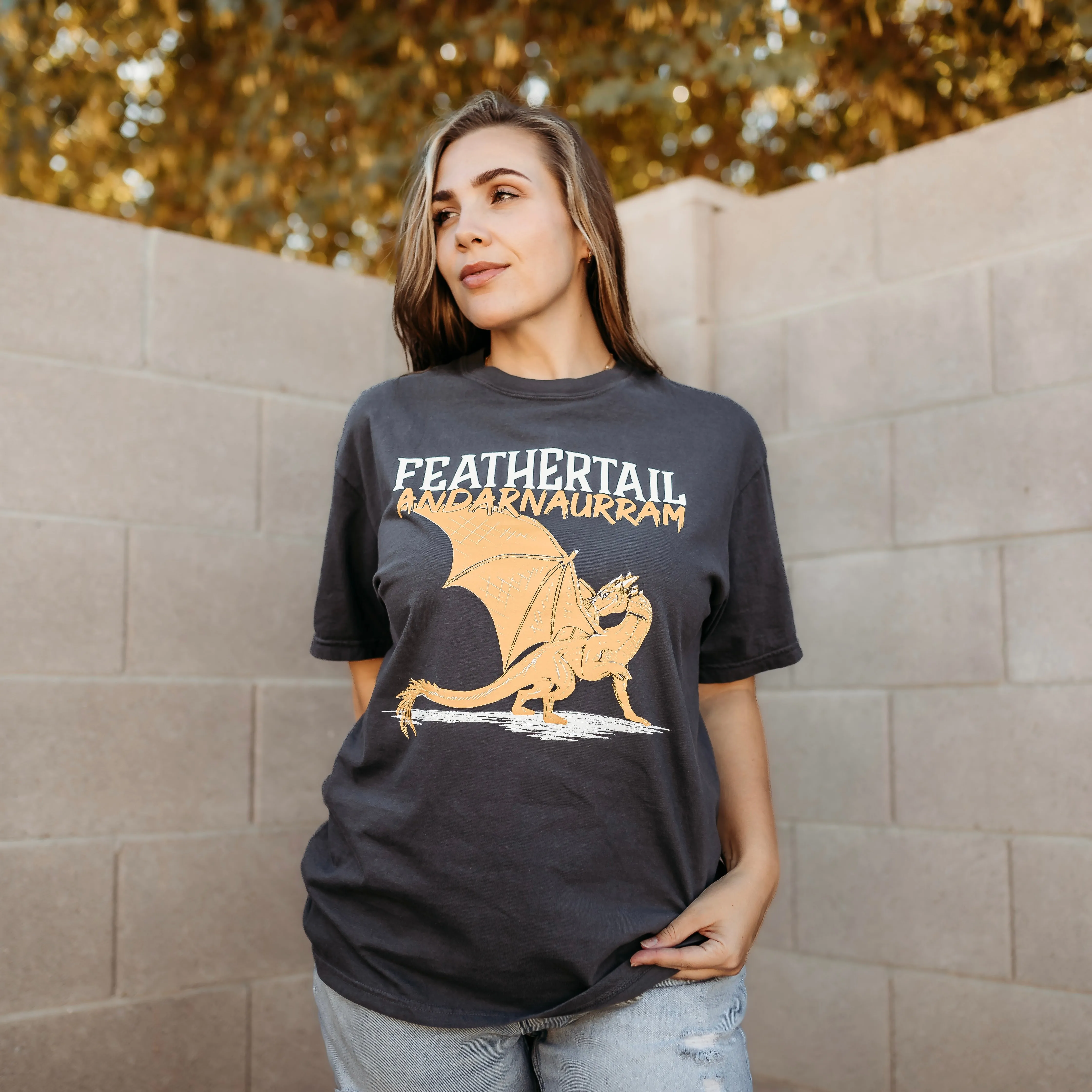 Fourth Wing Inspired: Feathertail Heavy Weight Tee sold by The Bookish Box product image thumbnail 2