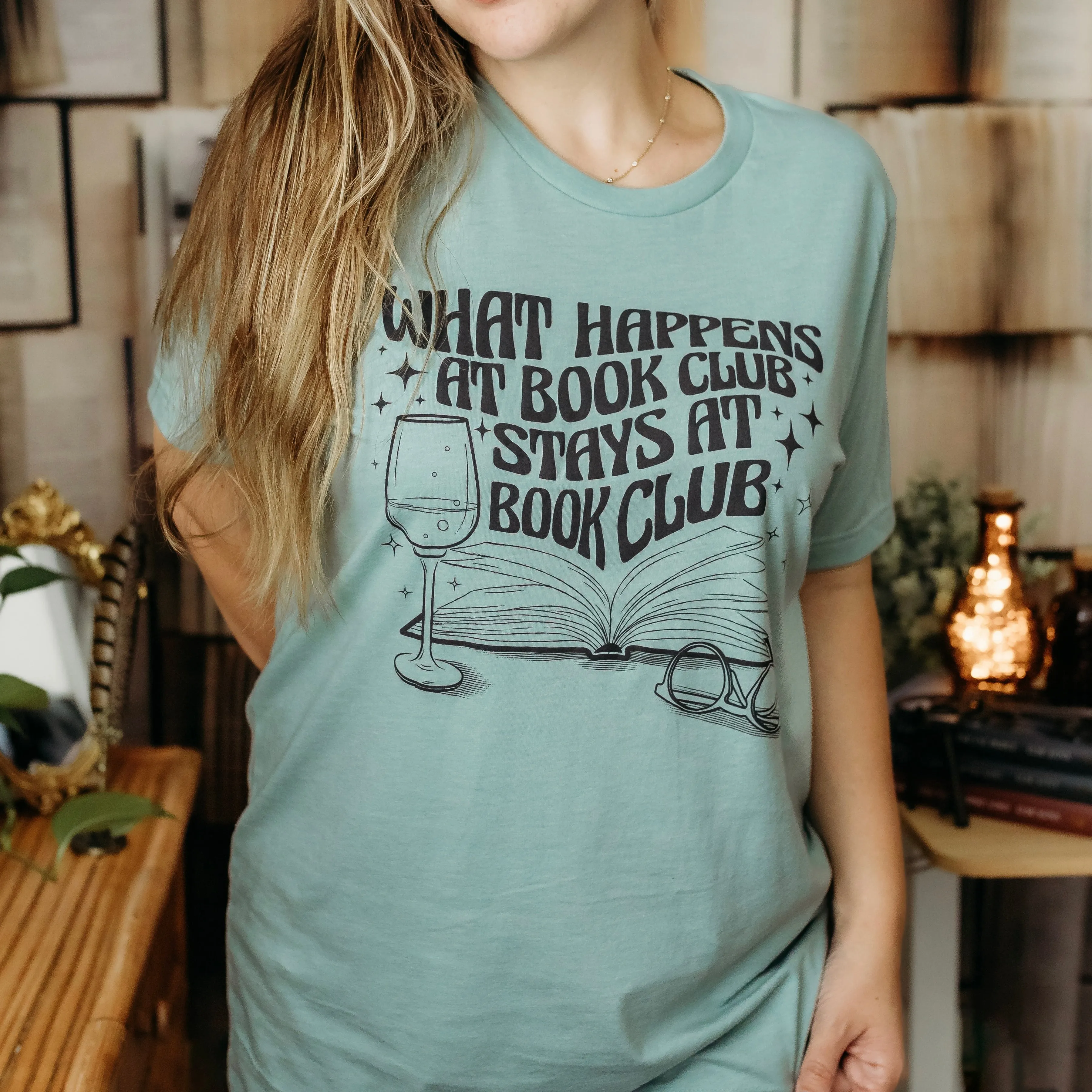 Stays at Book Club Tee sold by The Bookish Box product image thumbnail 3