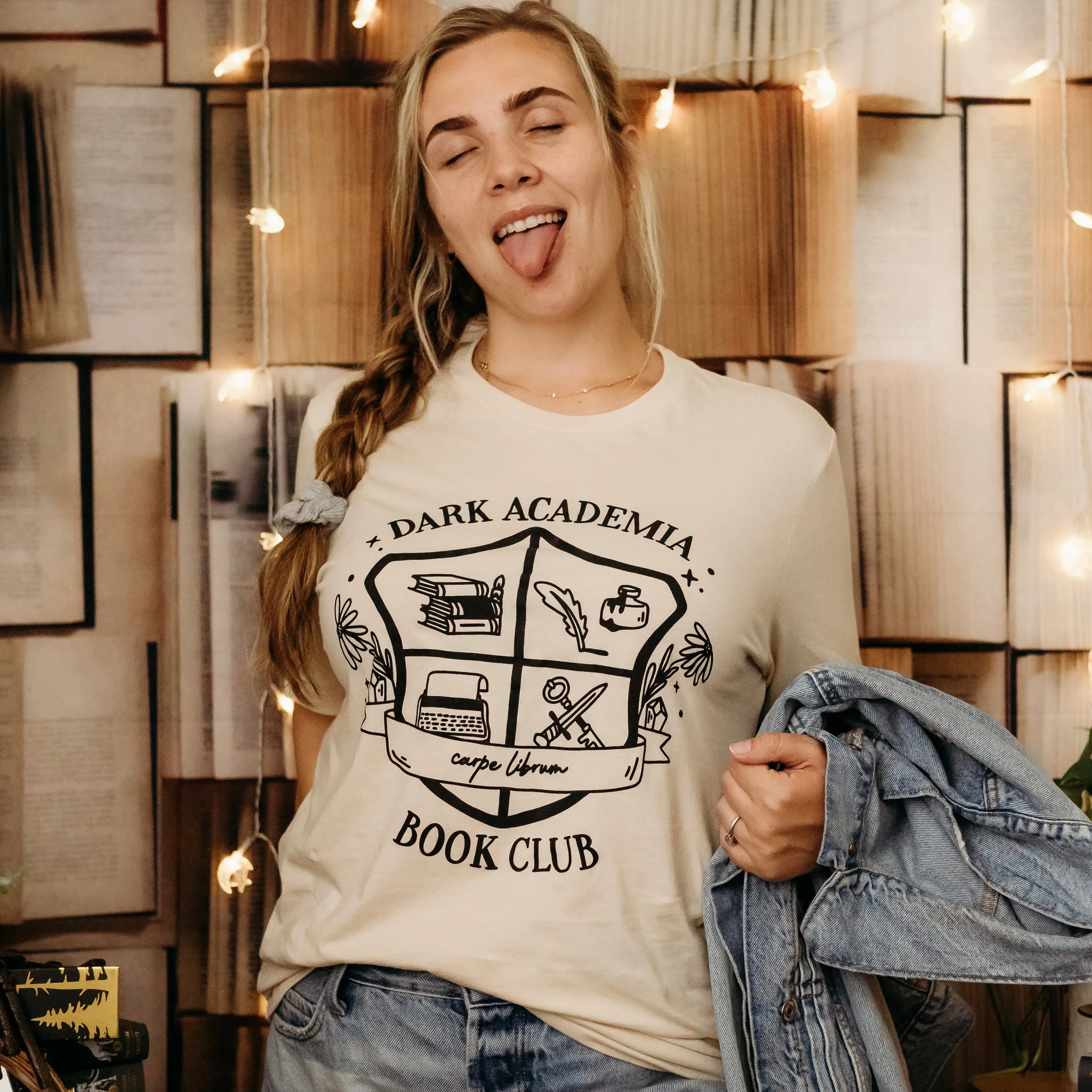 Dark Academia Book Club Tee sold by The Bookish Box