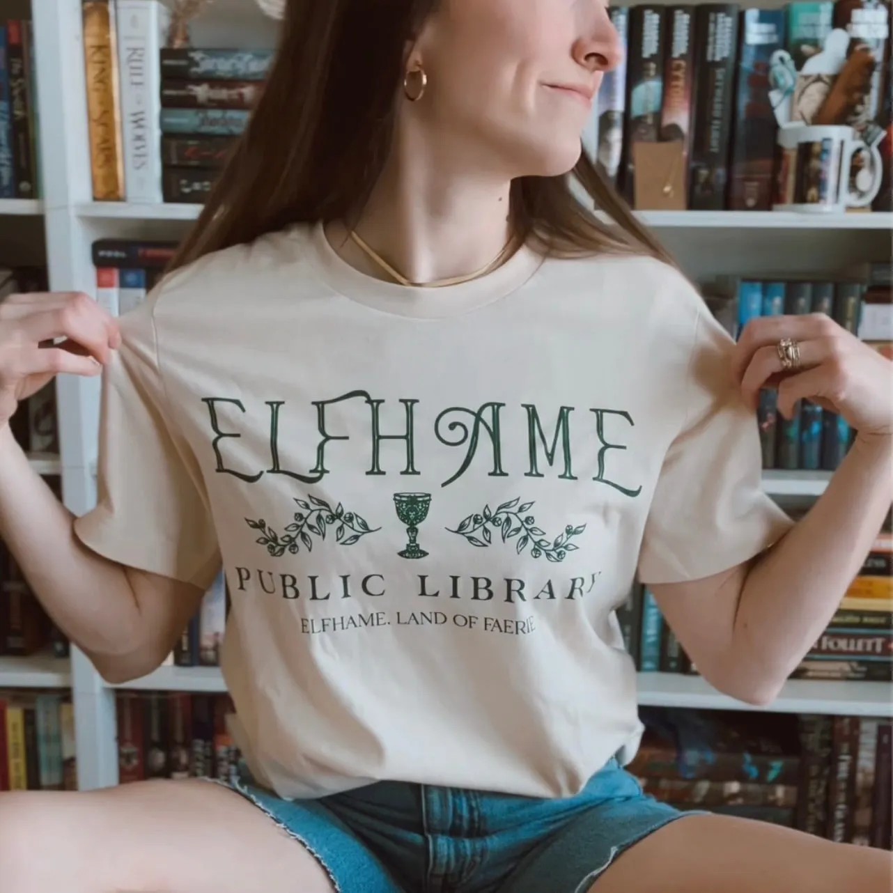 Elfhame Public Library Tee sold by The Bookish Box