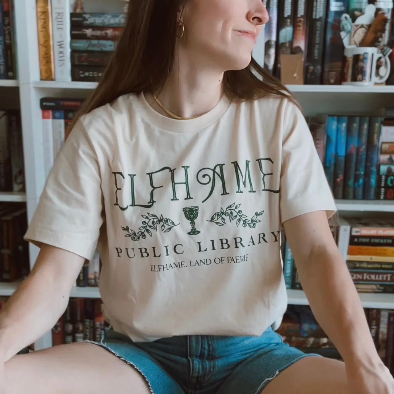 Elfhame Public Library Tee sold by The Bookish Box product image thumbnail 2