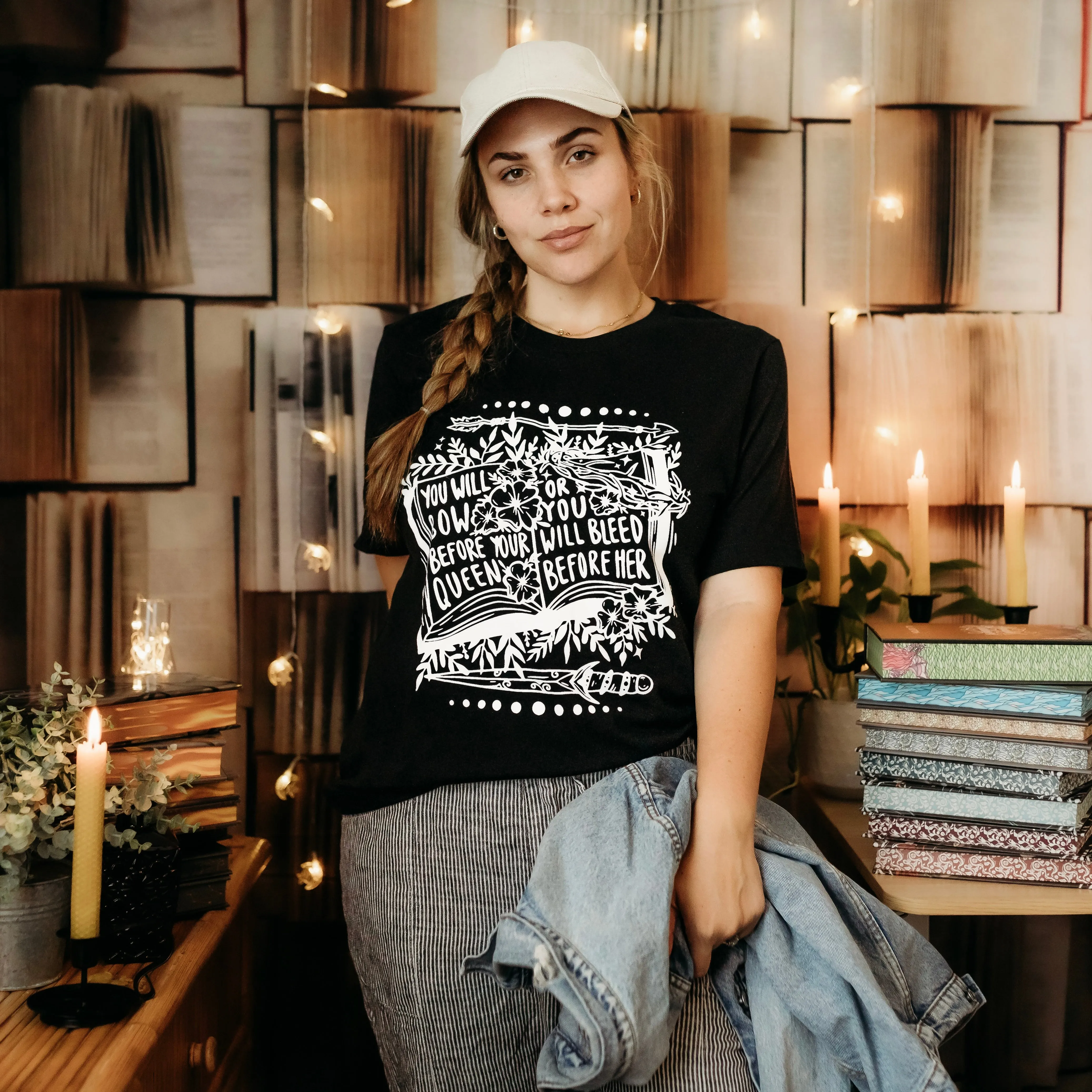 Blood and Ash Inspired: Bow Before Your Queen Tee sold by The Bookish Box product image thumbnail 3