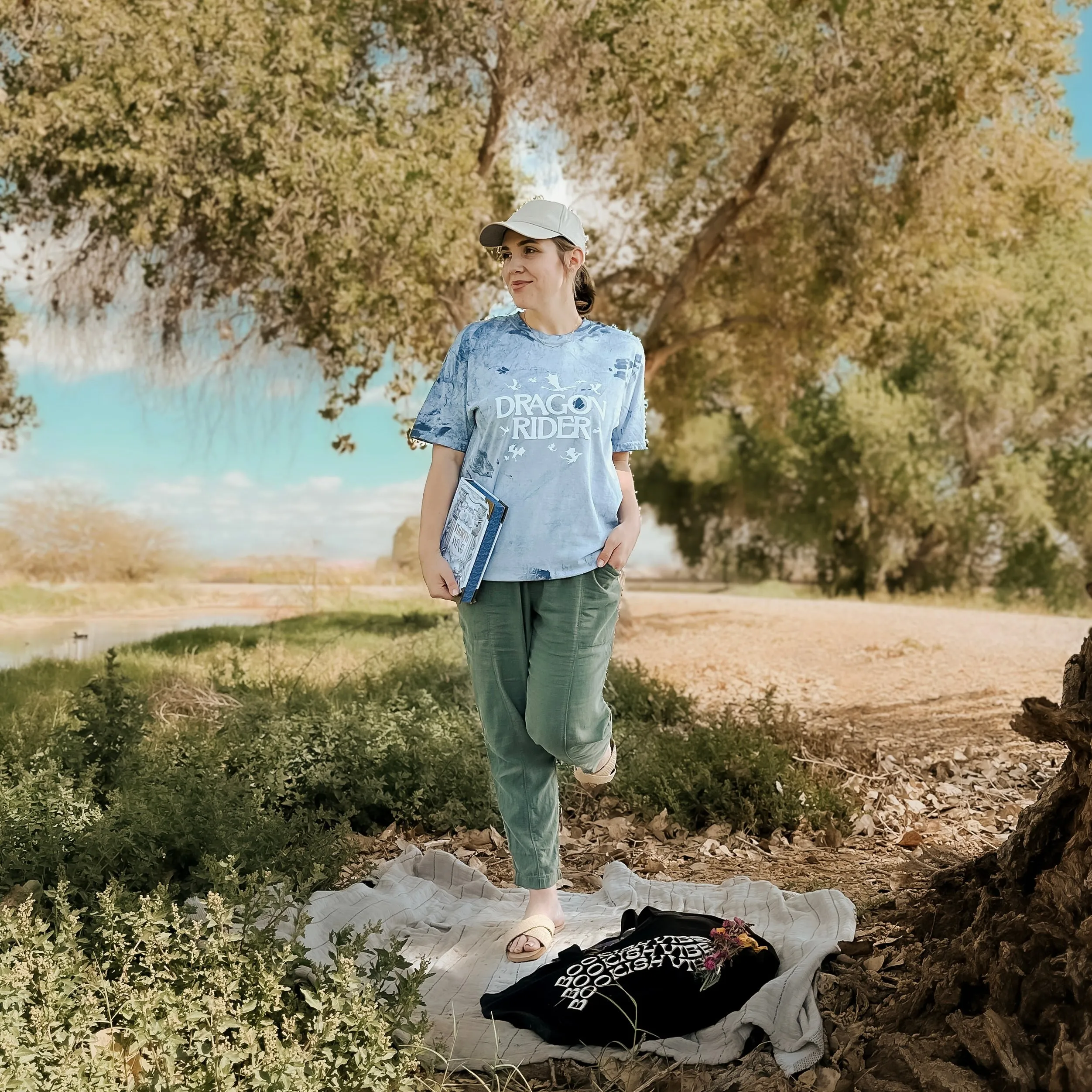 Fourth Wing Inspired: Dragon Rider Heavy Weight Tee sold by The Bookish Box product image thumbnail 2