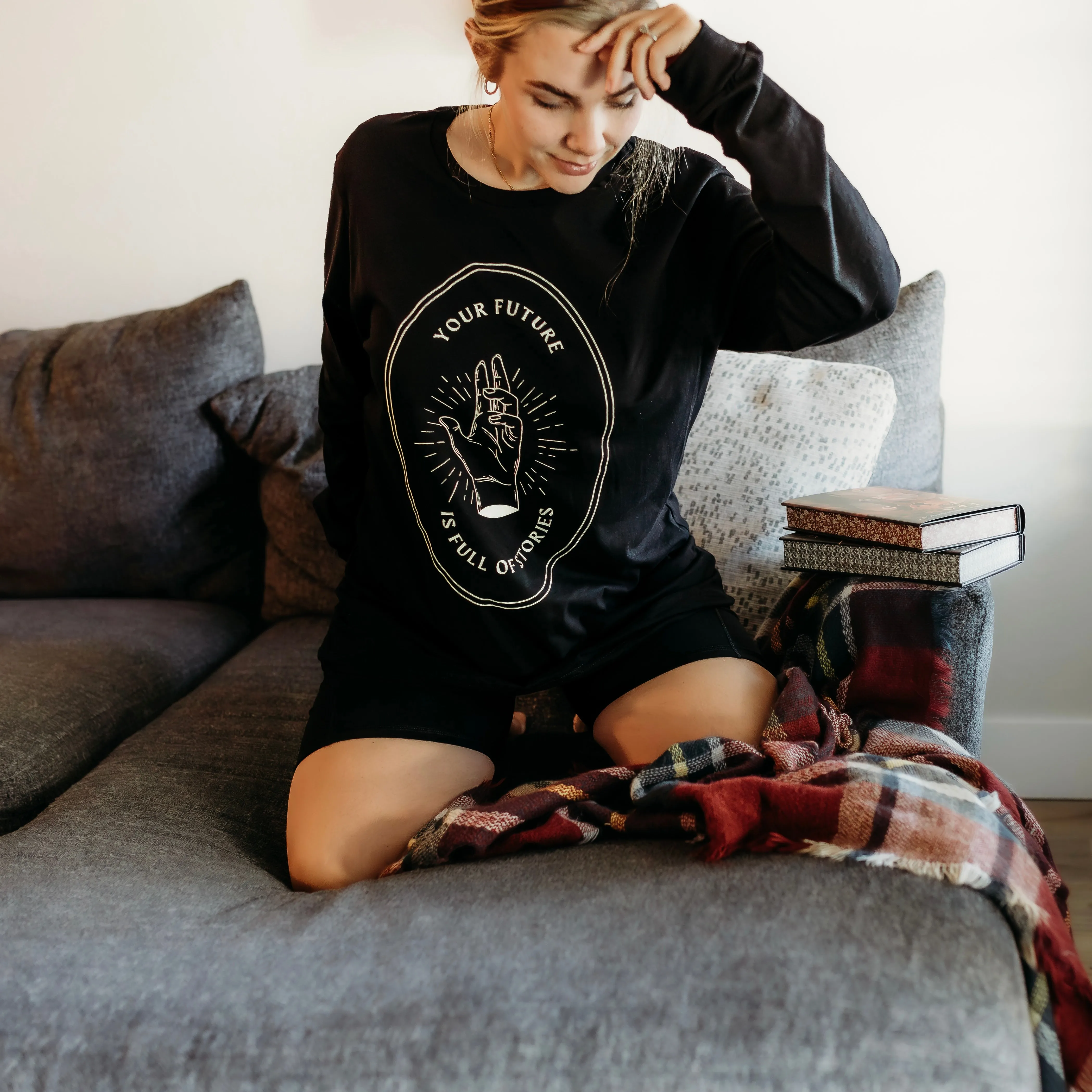 Future is Full of Stories Long Sleeve Tee sold by The Bookish Box product image thumbnail 2