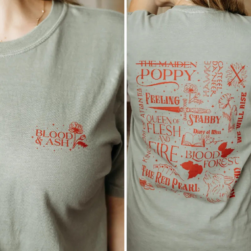 Blood and Ash Lover Heavy Weight Tee sold by The Bookish Box