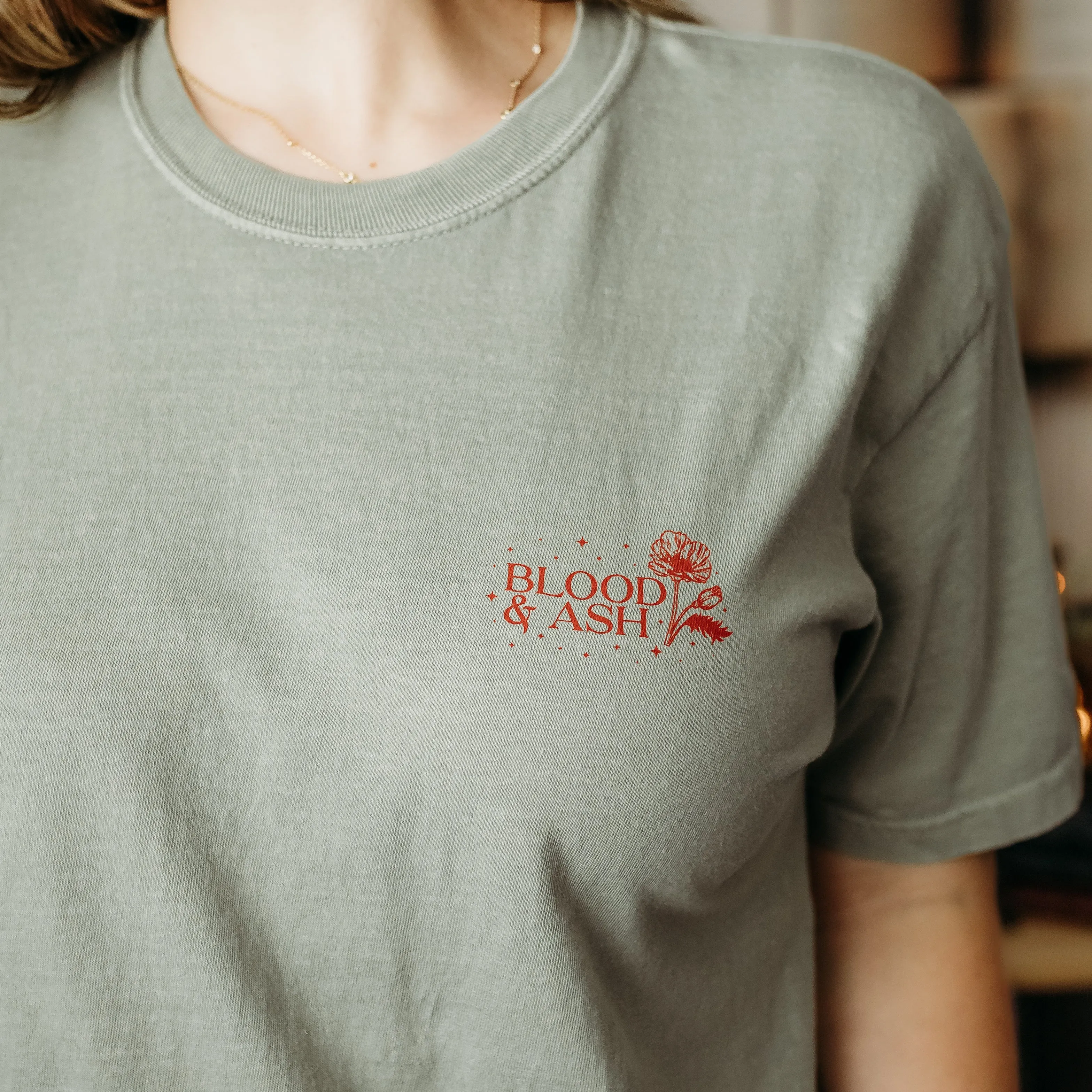 Blood and Ash Lover Heavy Weight Tee sold by The Bookish Box product image thumbnail 3