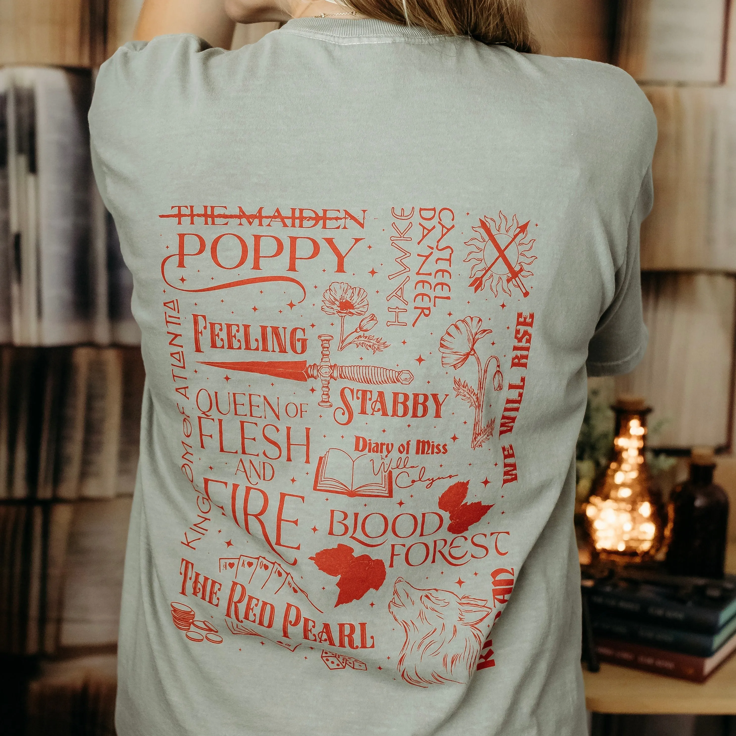 Blood and Ash Lover Heavy Weight Tee sold by The Bookish Box product image thumbnail 4