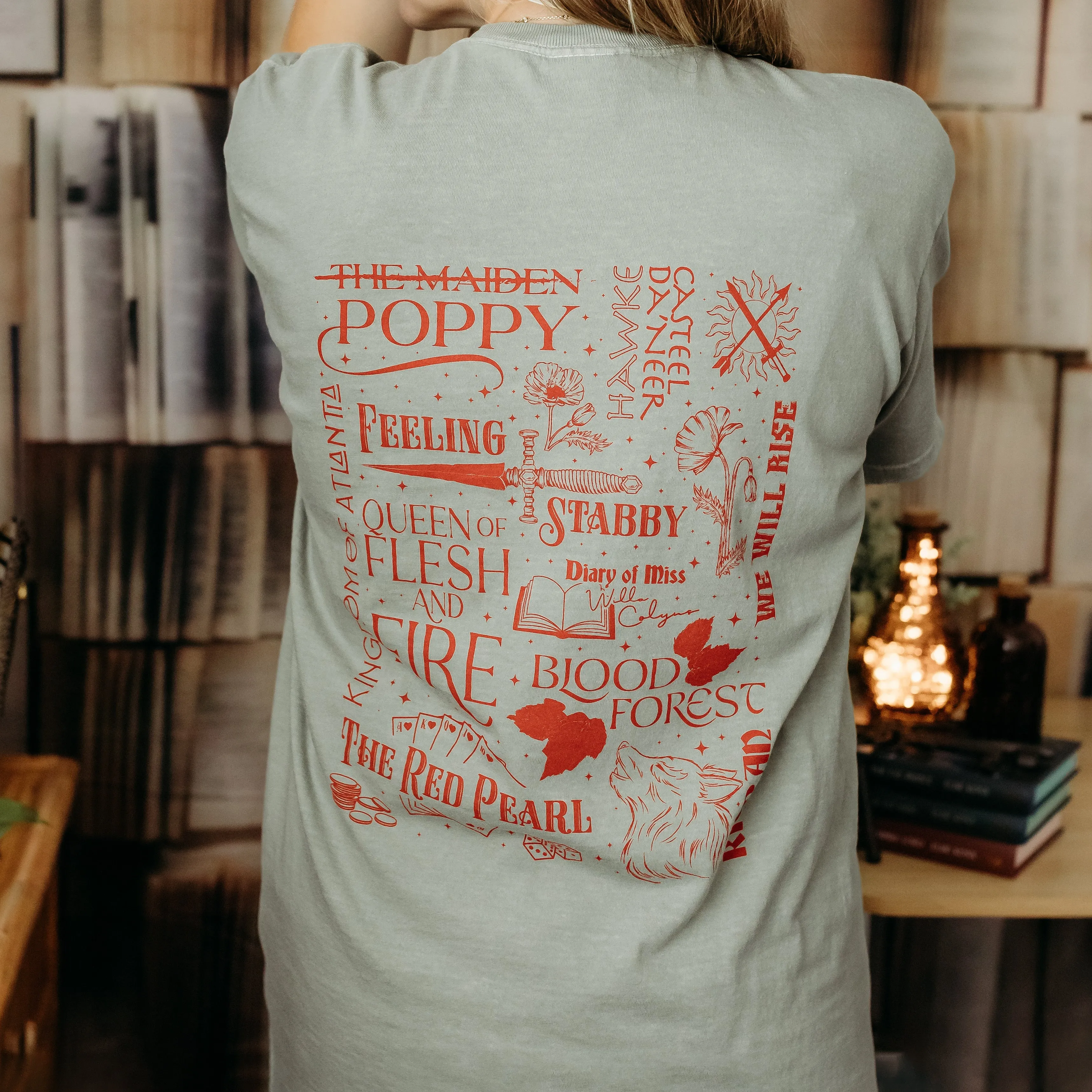 Blood and Ash Lover Heavy Weight Tee sold by The Bookish Box product image thumbnail 2