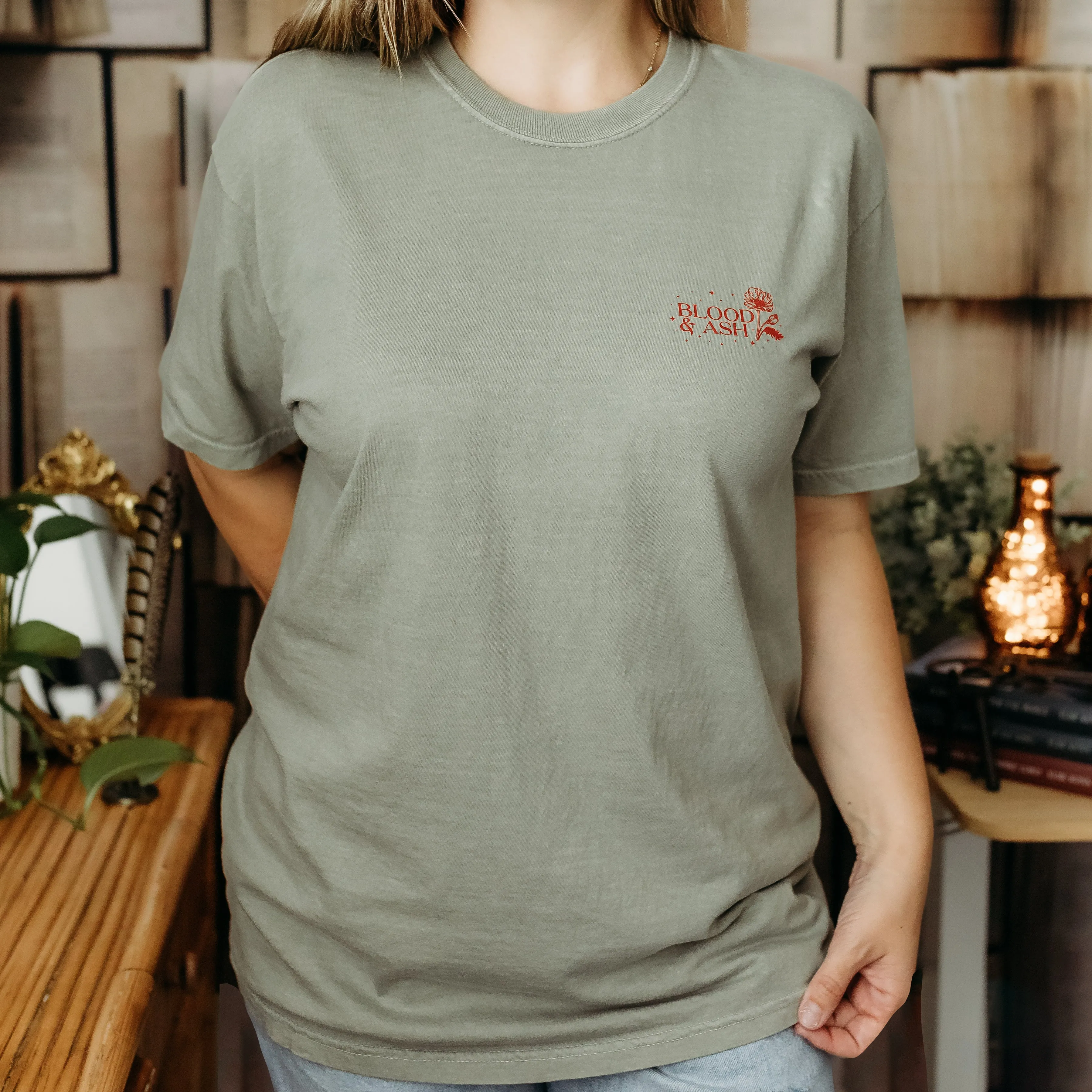 Blood and Ash Lover Heavy Weight Tee sold by The Bookish Box product image thumbnail 5