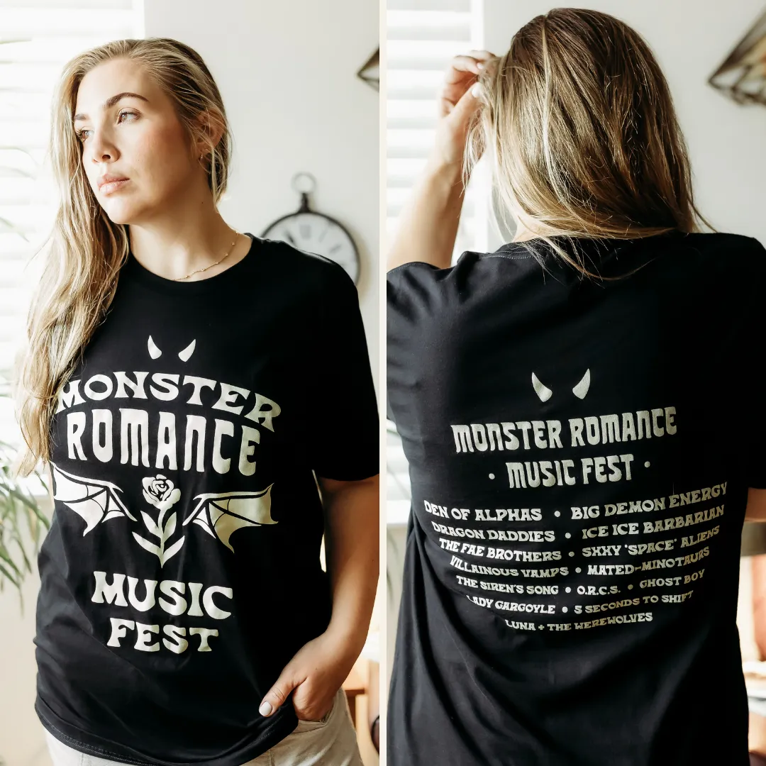 Monster Romance Music Festival Tee sold by The Bookish Box
