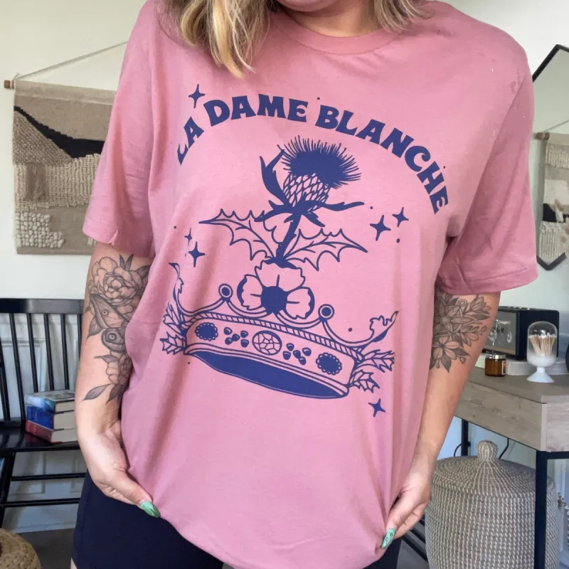 Outlander Inspired: La Dame Blanche Tee sold by The Bookish Box