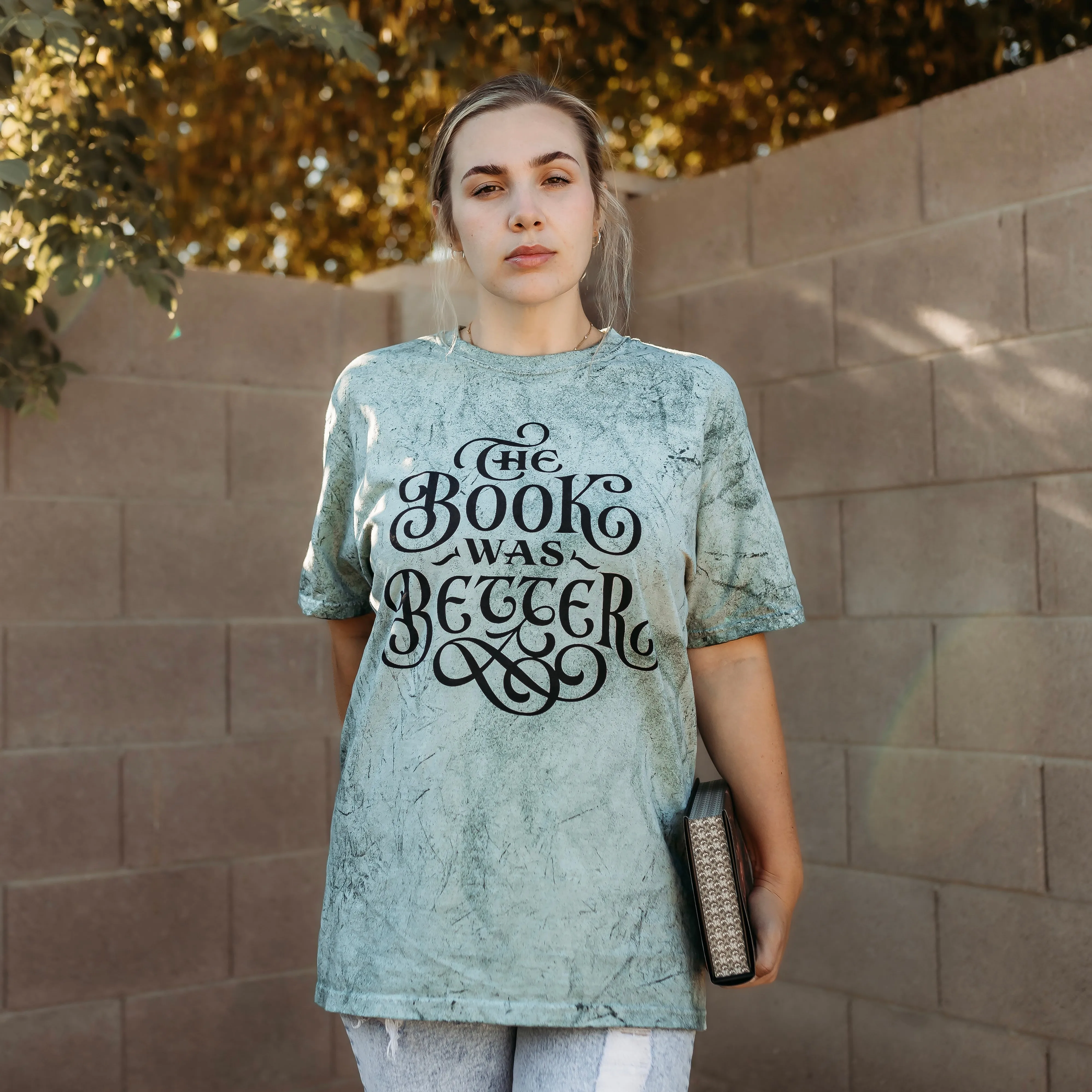 The Book Was Better Heavy Weight Tee sold by The Bookish Box product image thumbnail 3