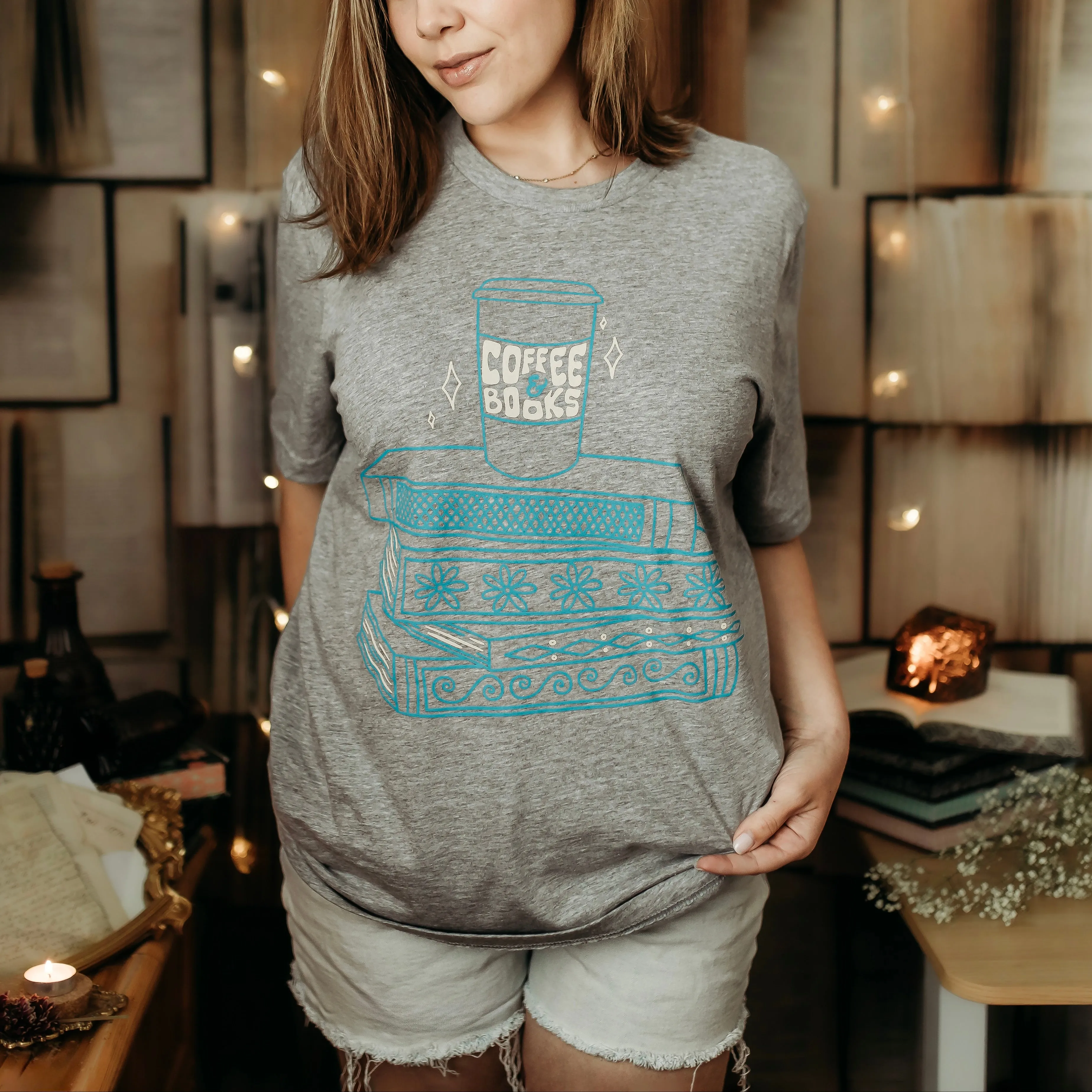 Coffee and Books Tee sold by The Bookish Box