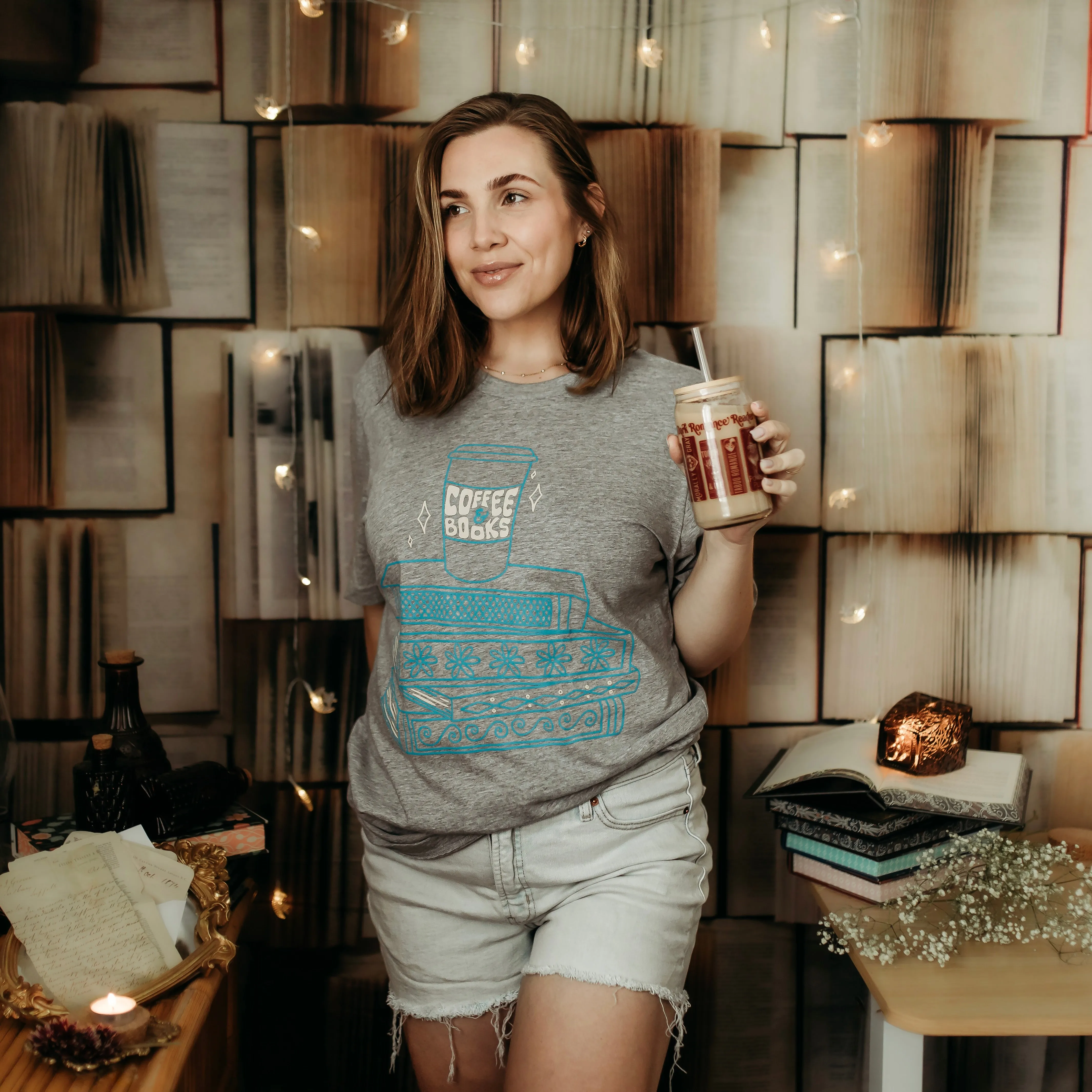 Coffee and Books Tee sold by The Bookish Box product image thumbnail 2