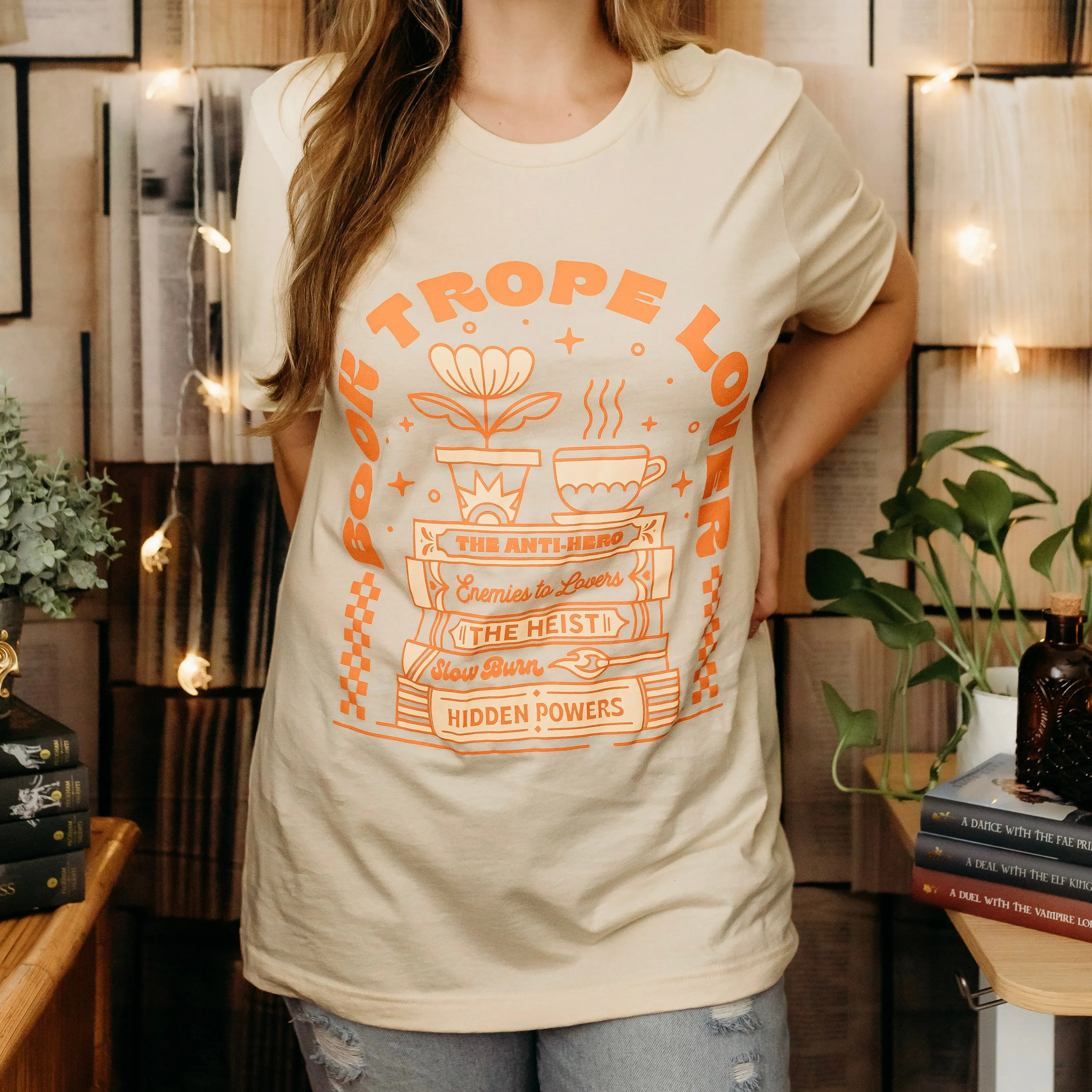 Book Trope Lover Tee sold by The Bookish Box product image thumbnail 3