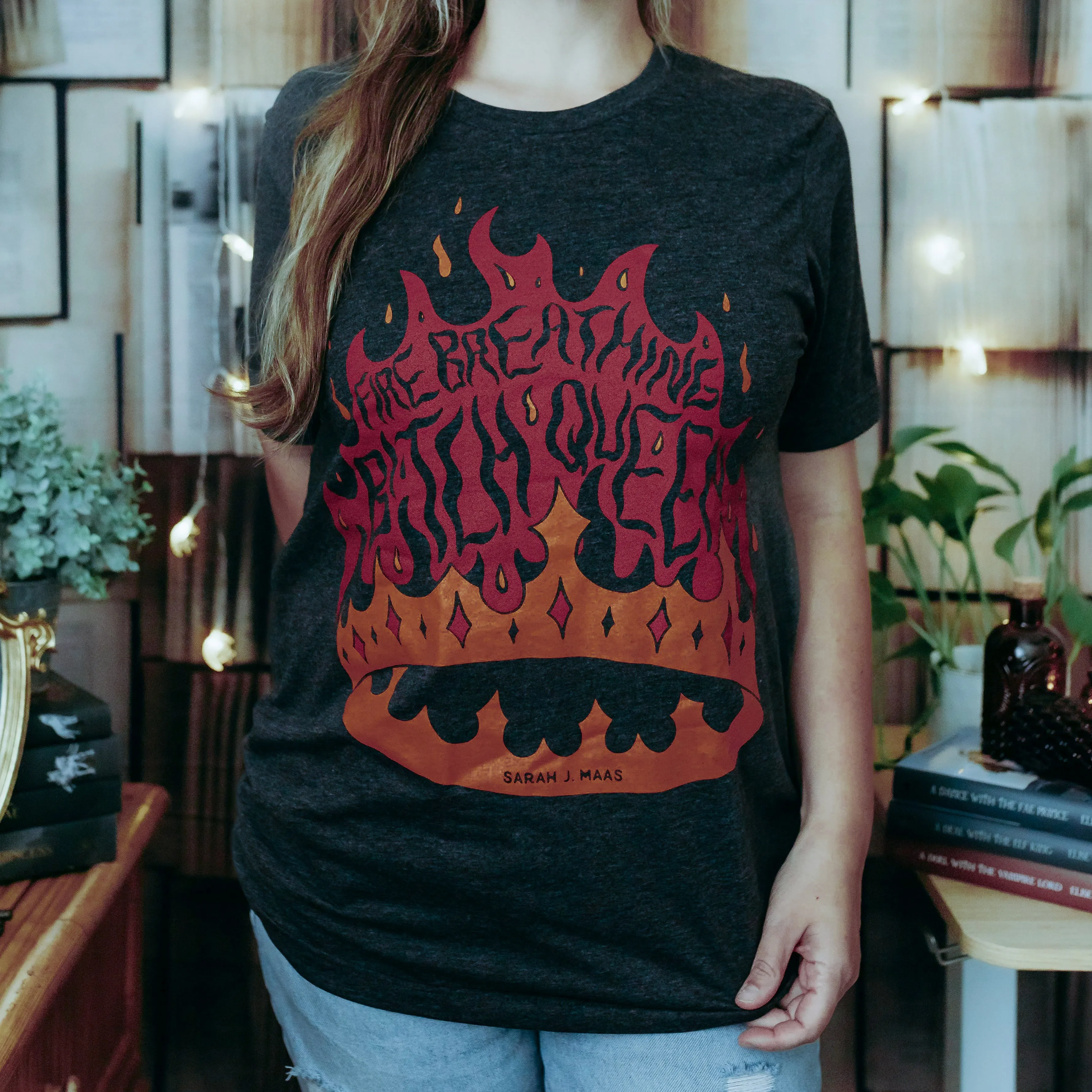 Throne of Glass Inspired: Fire Breathing Bitch Queen Tee sold by The Bookish Box product image thumbnail 2