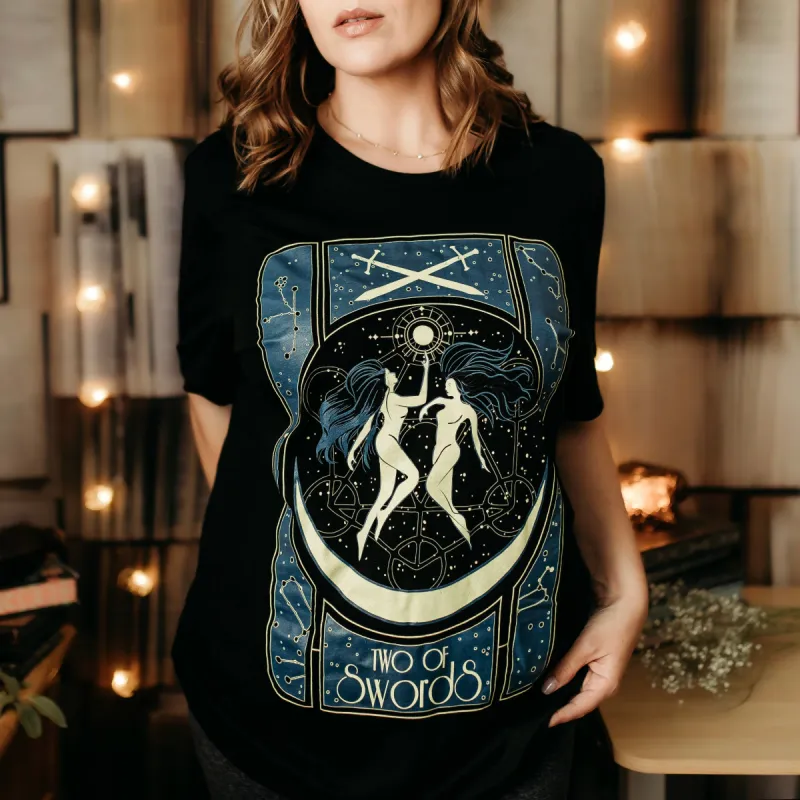 Two of Swords Tee sold by The Bookish Box