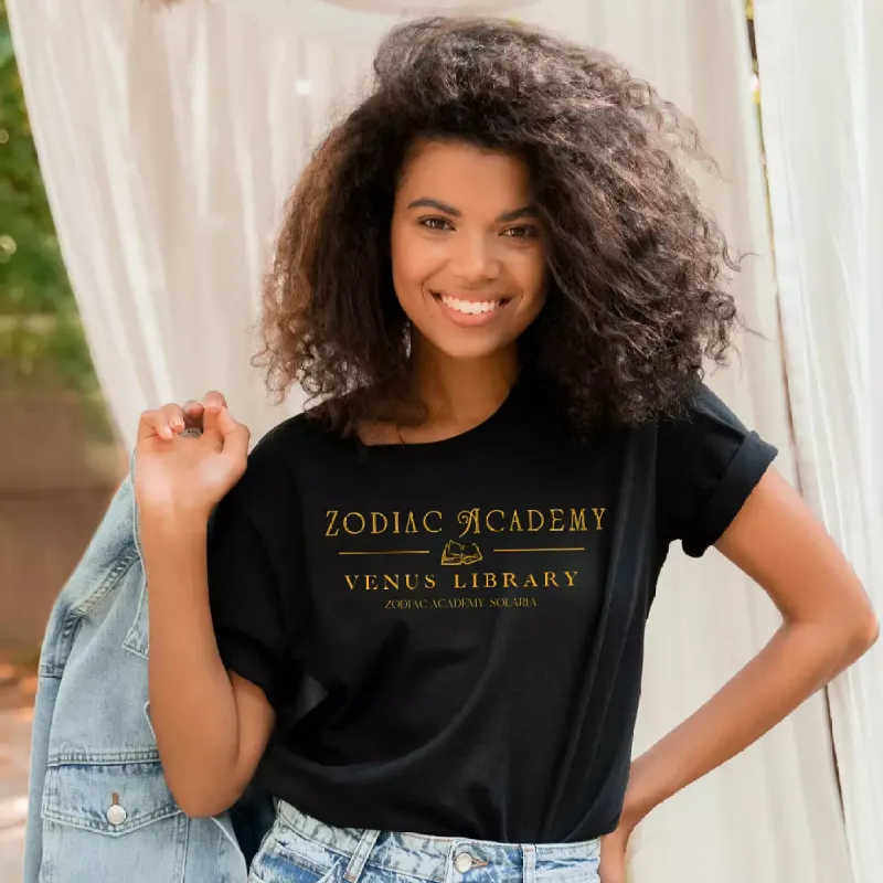 Zodiac Academy Venus Library Tee sold by The Bookish Box