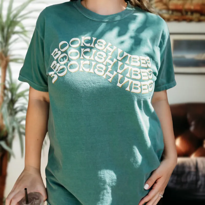 Retro Book Vibes Heavy Weight Tee sold by The Bookish Box