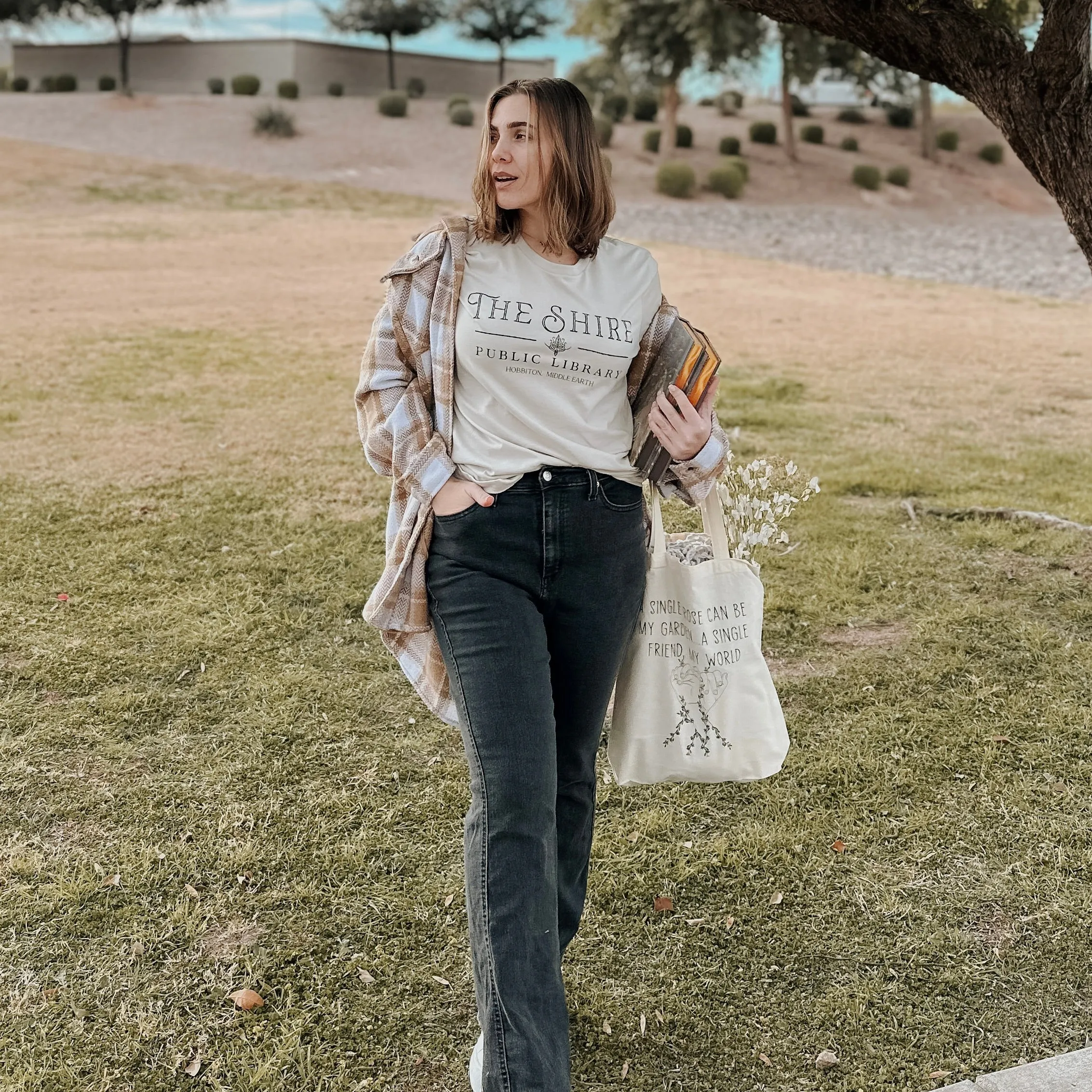 The Shire Public Library Tee sold by The Bookish Box product image thumbnail 3