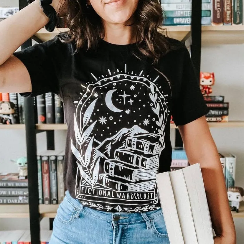 Fictional Wanderlust Tee sold by The Bookish Box product image thumbnail 2