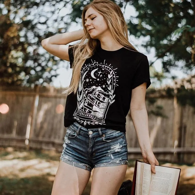 Fictional Wanderlust Tee sold by The Bookish Box product image thumbnail 3