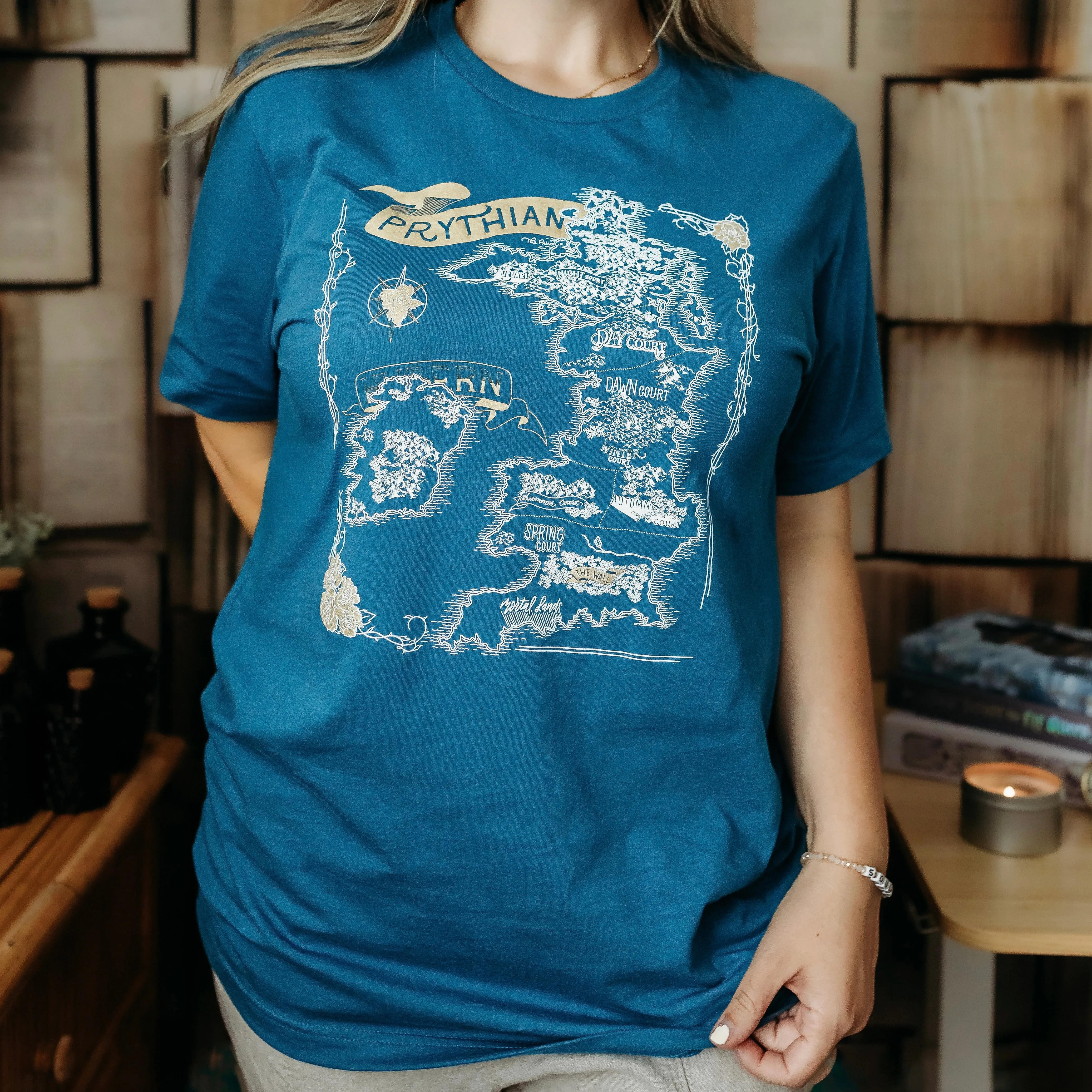 A Court of Thorns and Roses Inspired: Prythian Map Tee sold by The Bookish Box product image thumbnail 4