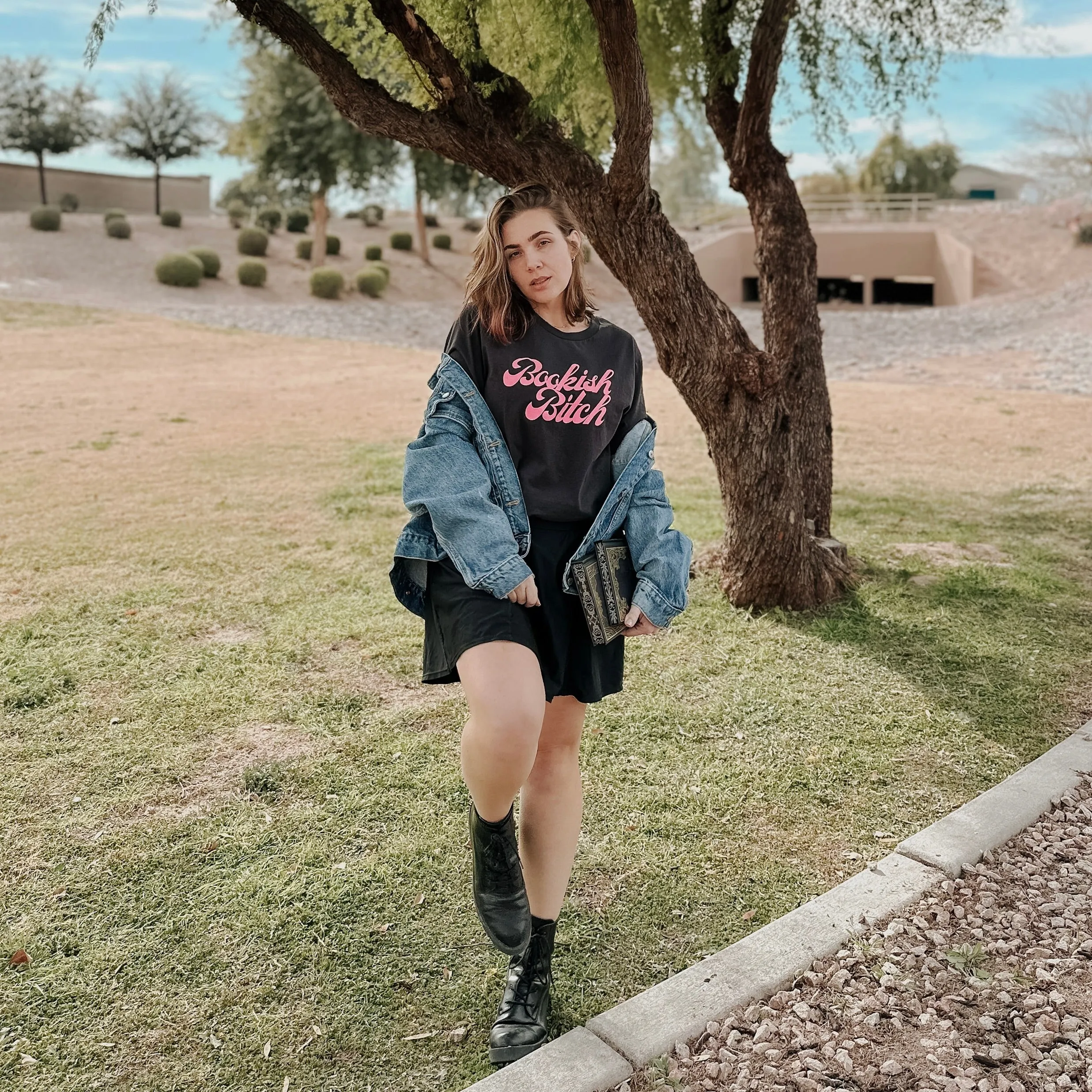 Bookish Baddie Tee sold by The Bookish Box product image thumbnail 4