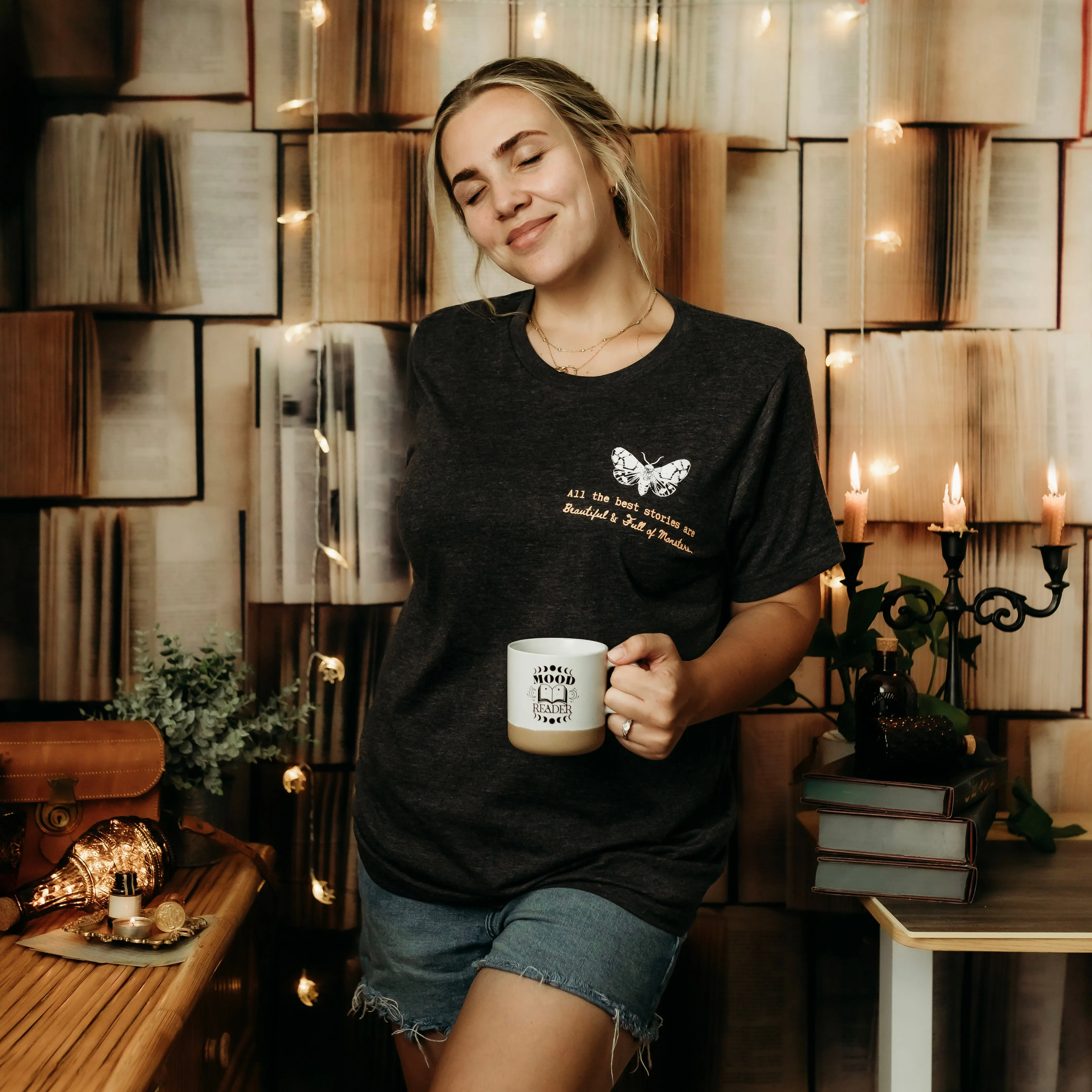 Beautiful + Full of Monsters Tee sold by The Bookish Box product image thumbnail 3