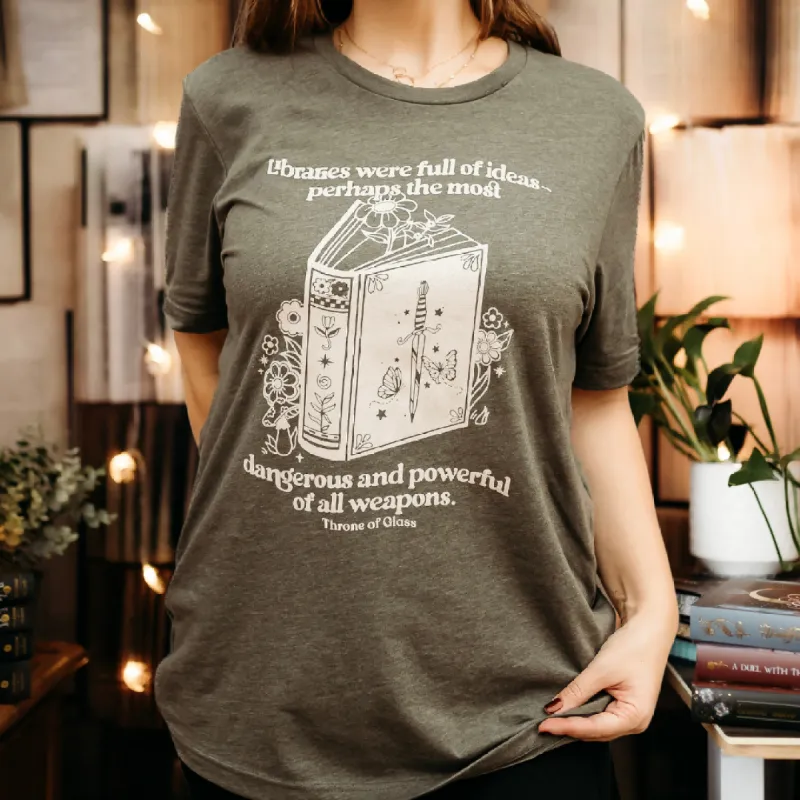 Throne of Glass Inspired: Libraries Were Full Tee sold by The Bookish Box