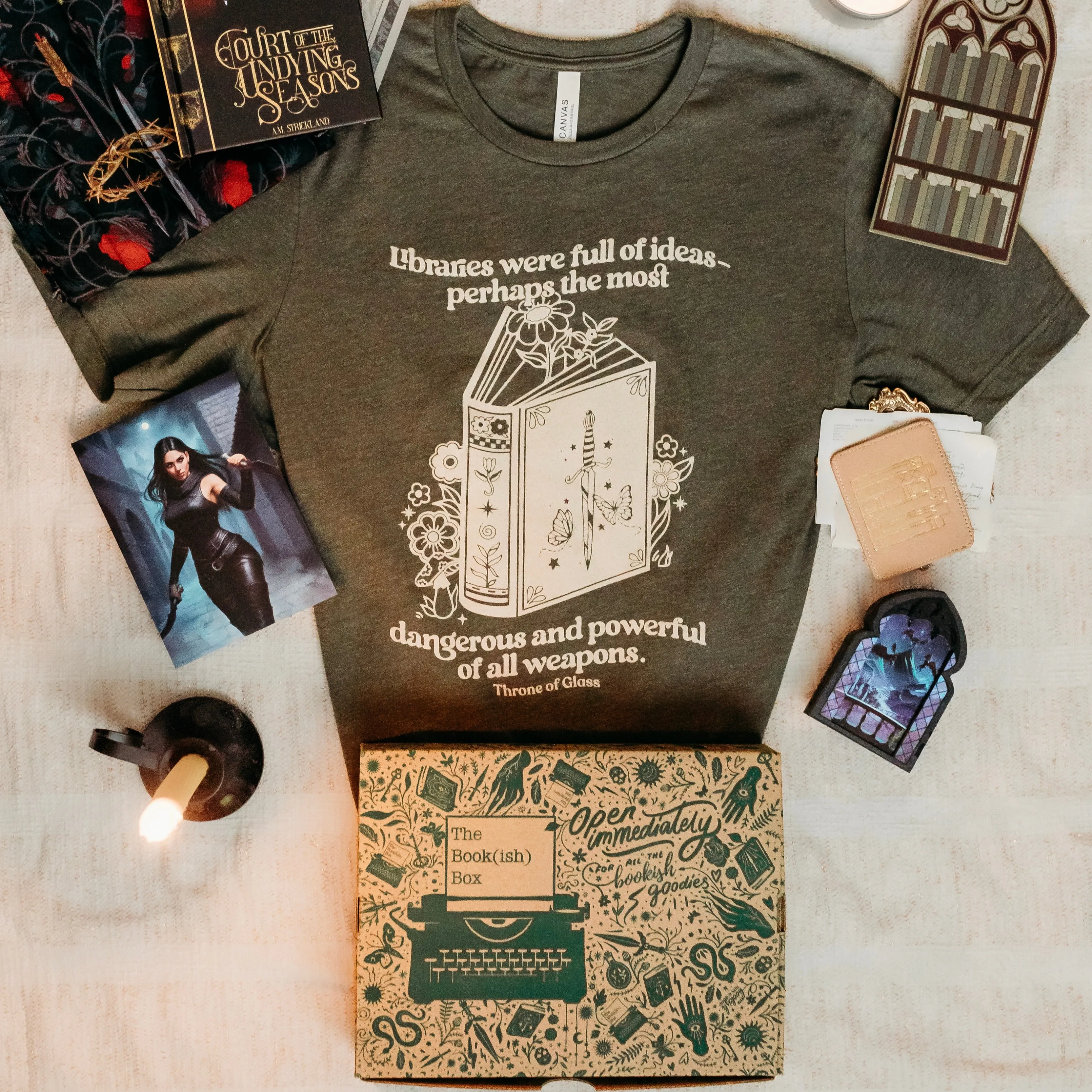 Throne of Glass Inspired: Libraries Were Full Tee sold by The Bookish Box product image thumbnail 3