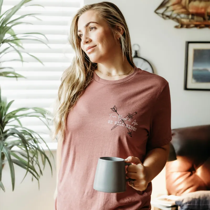 From Blood & Ash Inspired: We Will Rise Tee sold by The Bookish Box