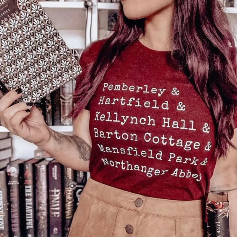 Jane Austen Estates Ampersand Tee made by The Bookish Box