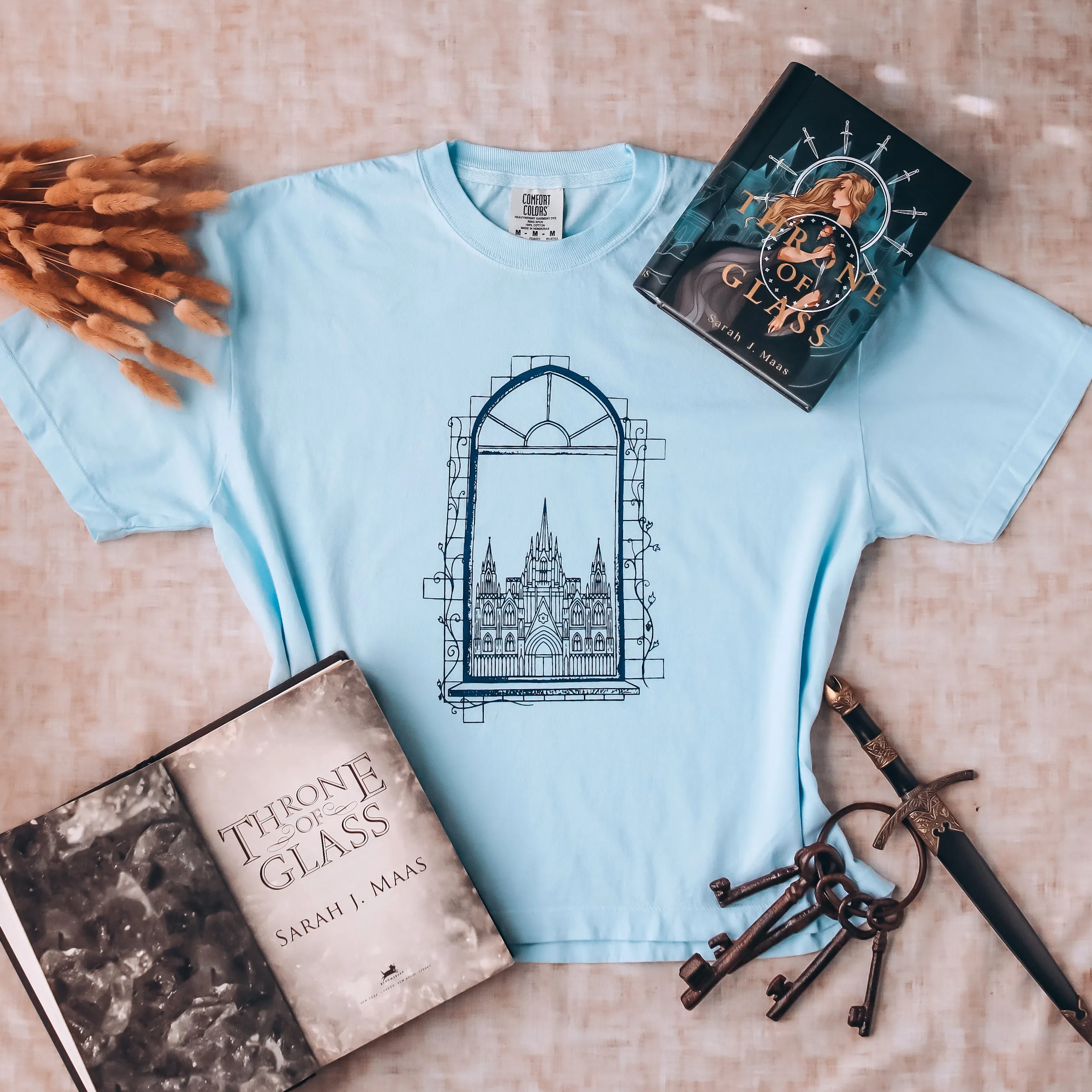 Window to The Glass Palace Heavy Weight Boxy Tee sold by The Bookish Box product image thumbnail 3