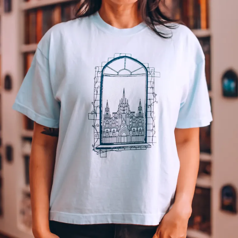 Window to The Glass Palace Heavy Weight Boxy Tee sold by The Bookish Box