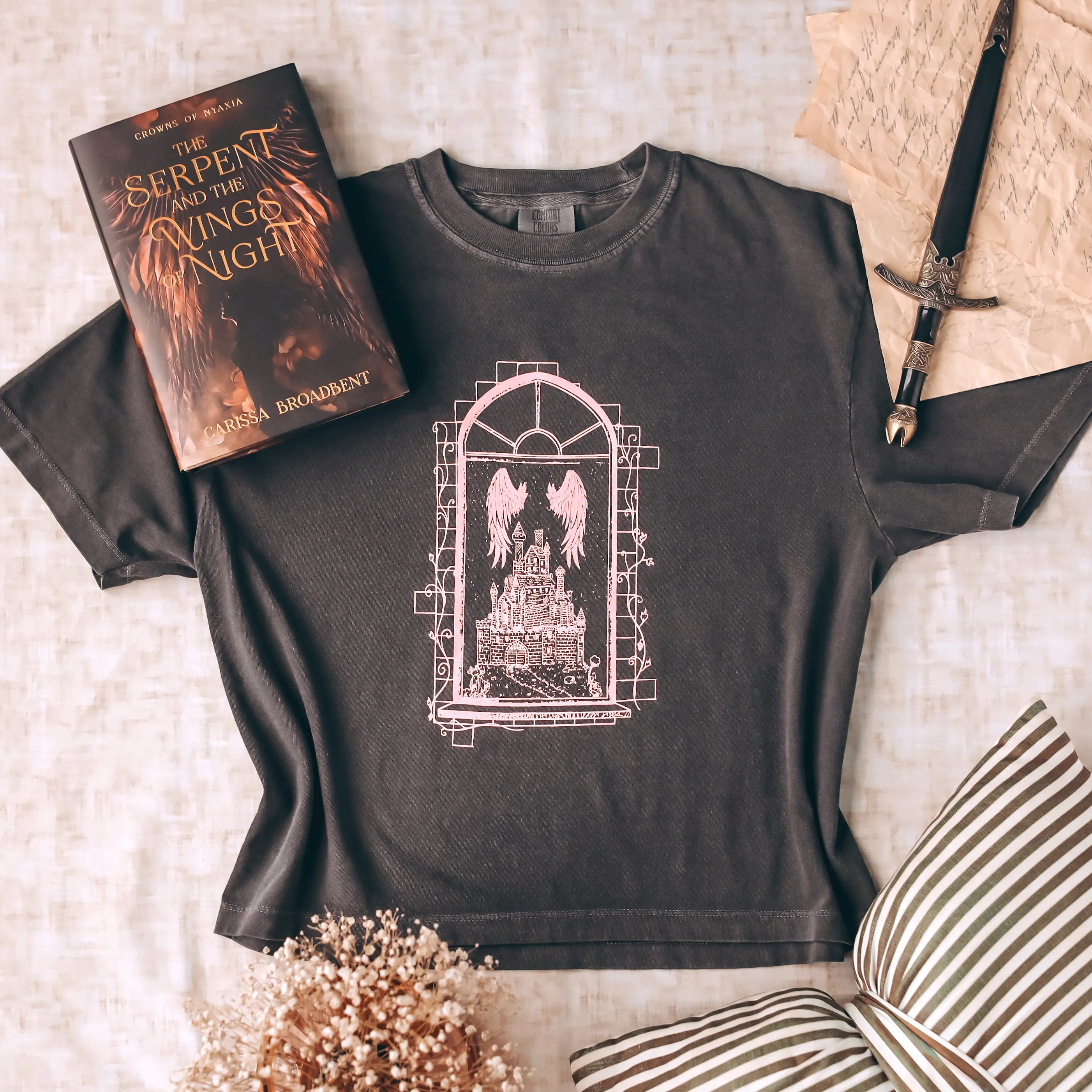 Window to the Moon Palace Heavy Weight Boxy Tee sold by The Bookish Box product image thumbnail 3