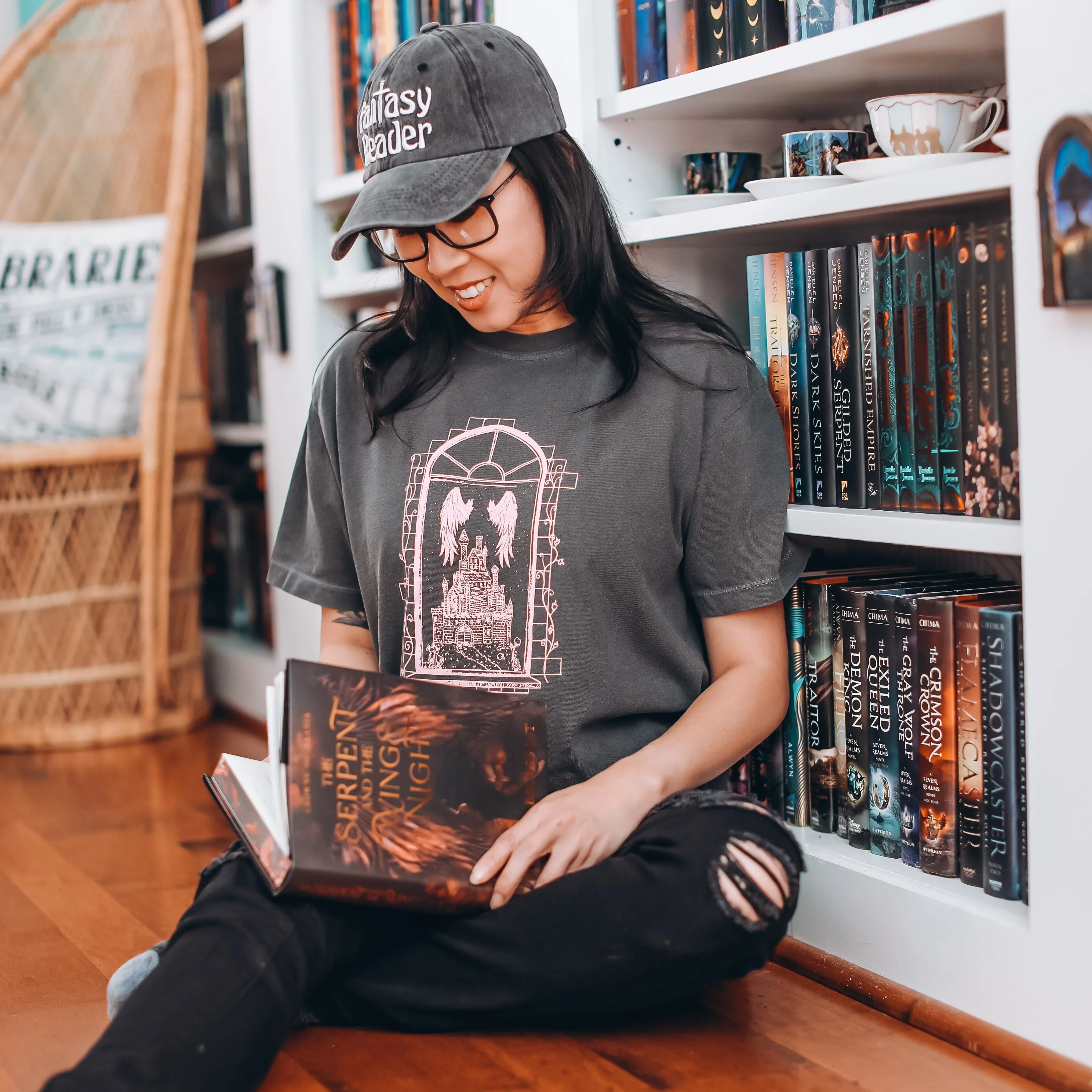 Window to the Moon Palace Heavy Weight Boxy Tee sold by The Bookish Box product image thumbnail 2
