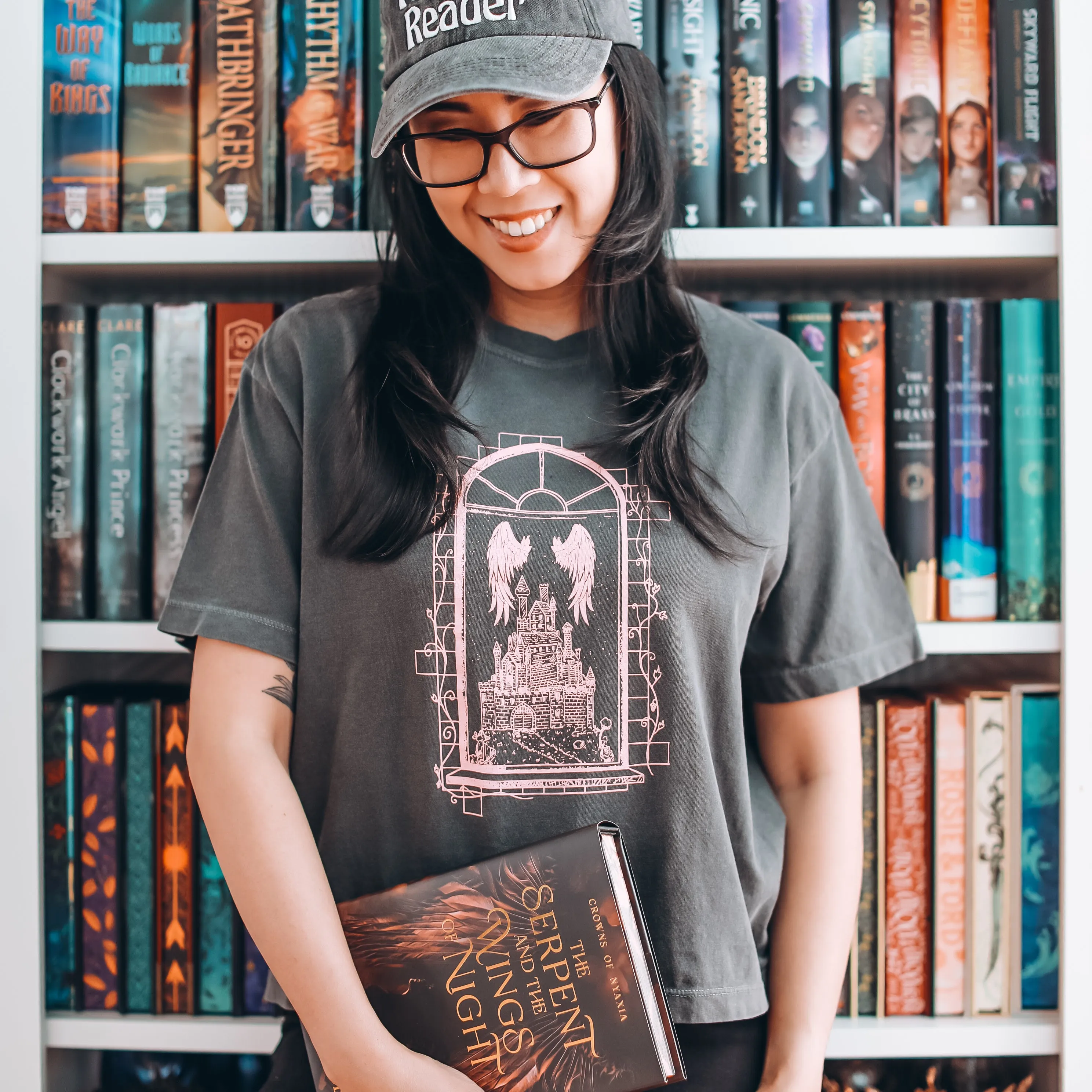 Window to the Moon Palace Heavy Weight Boxy Tee sold by The Bookish Box