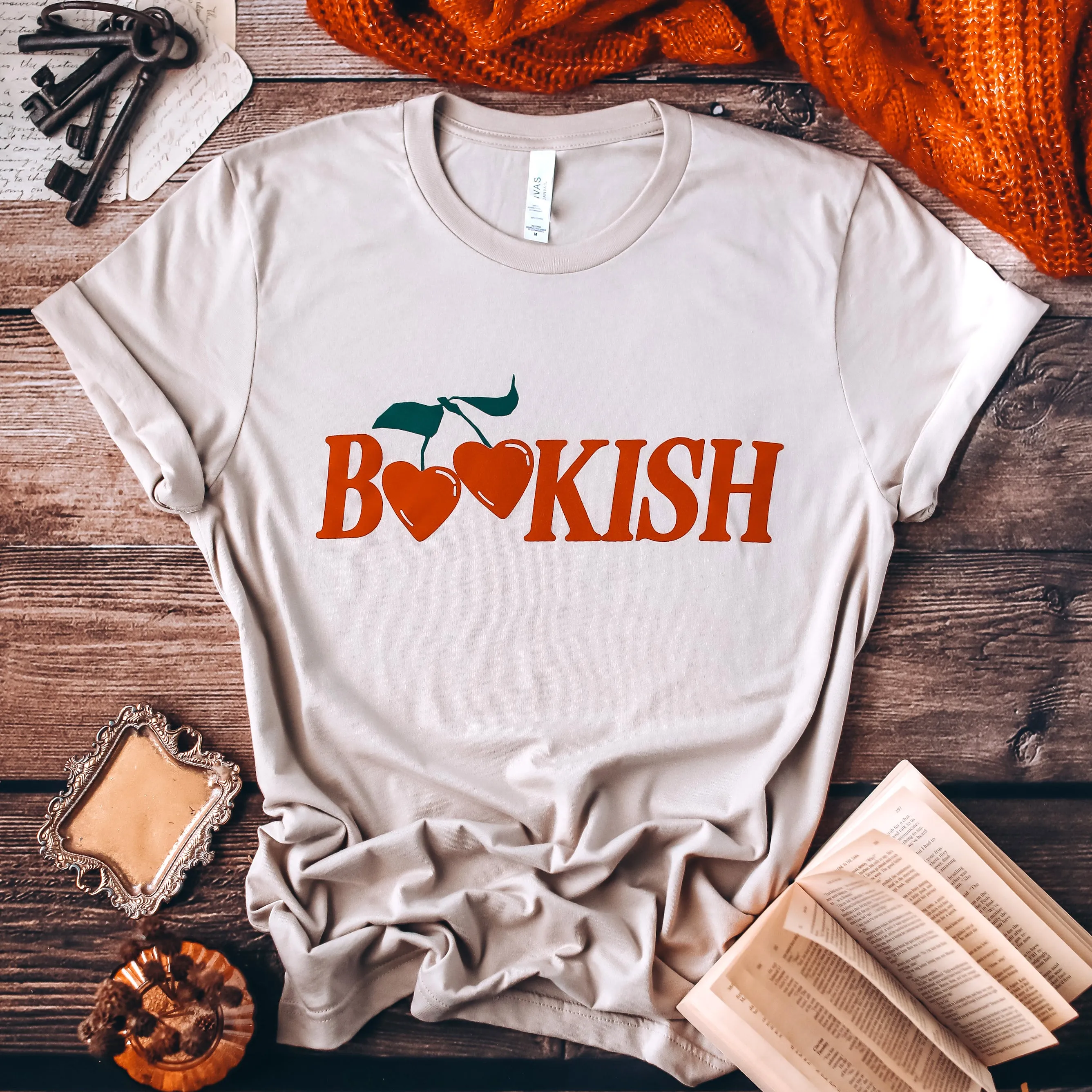 Bookish Cherry Tee sold by The Bookish Box