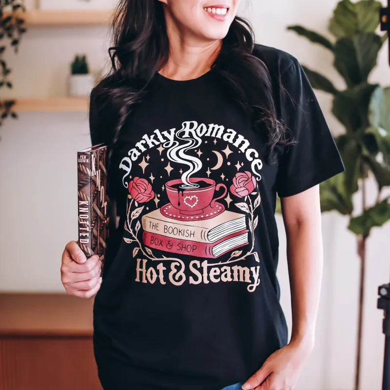 Darkly Romance Coffee Tee sold by The Bookish Box
